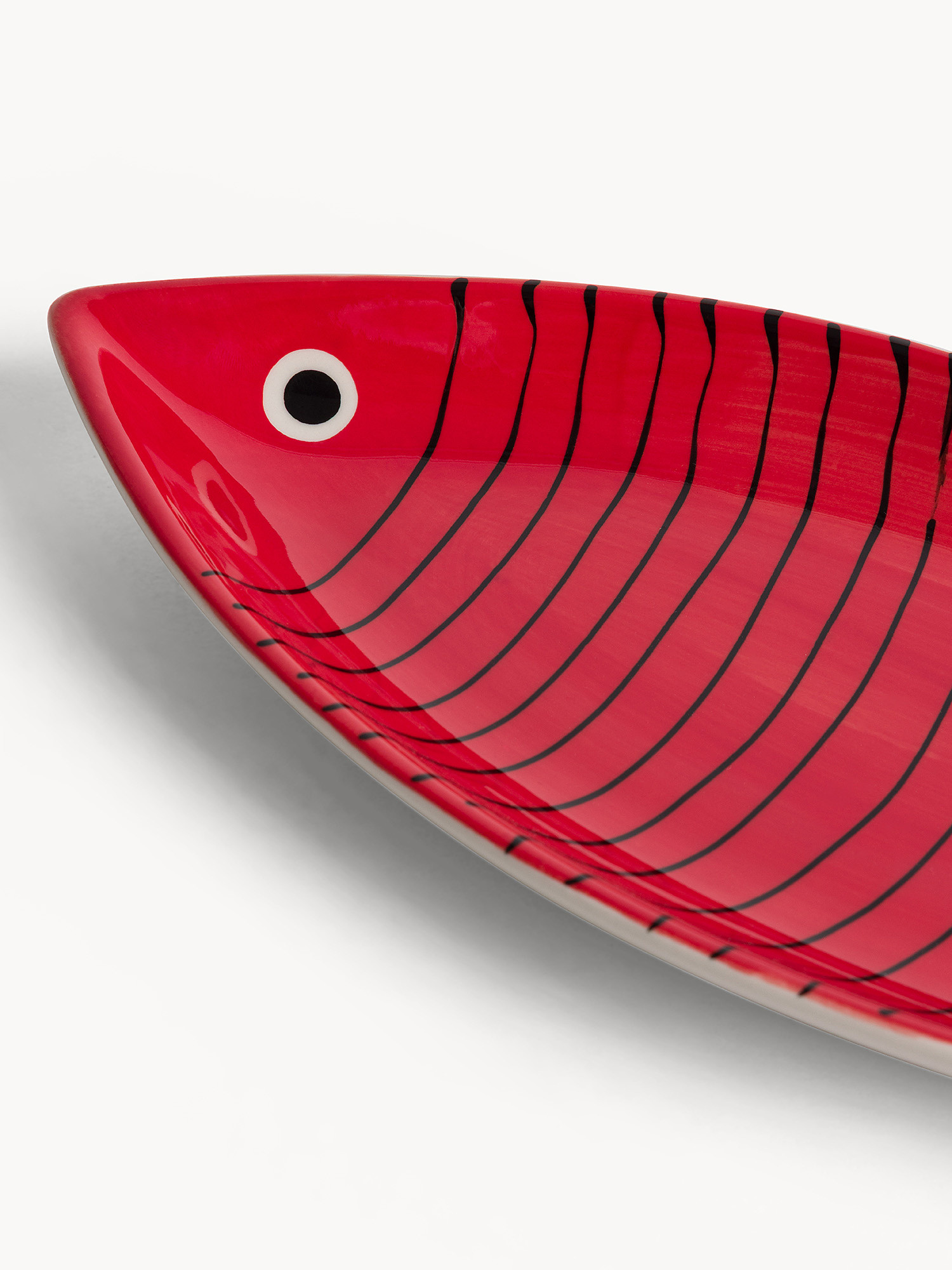 Fish-shaped stoneware plate, Multicolor, large image number 1