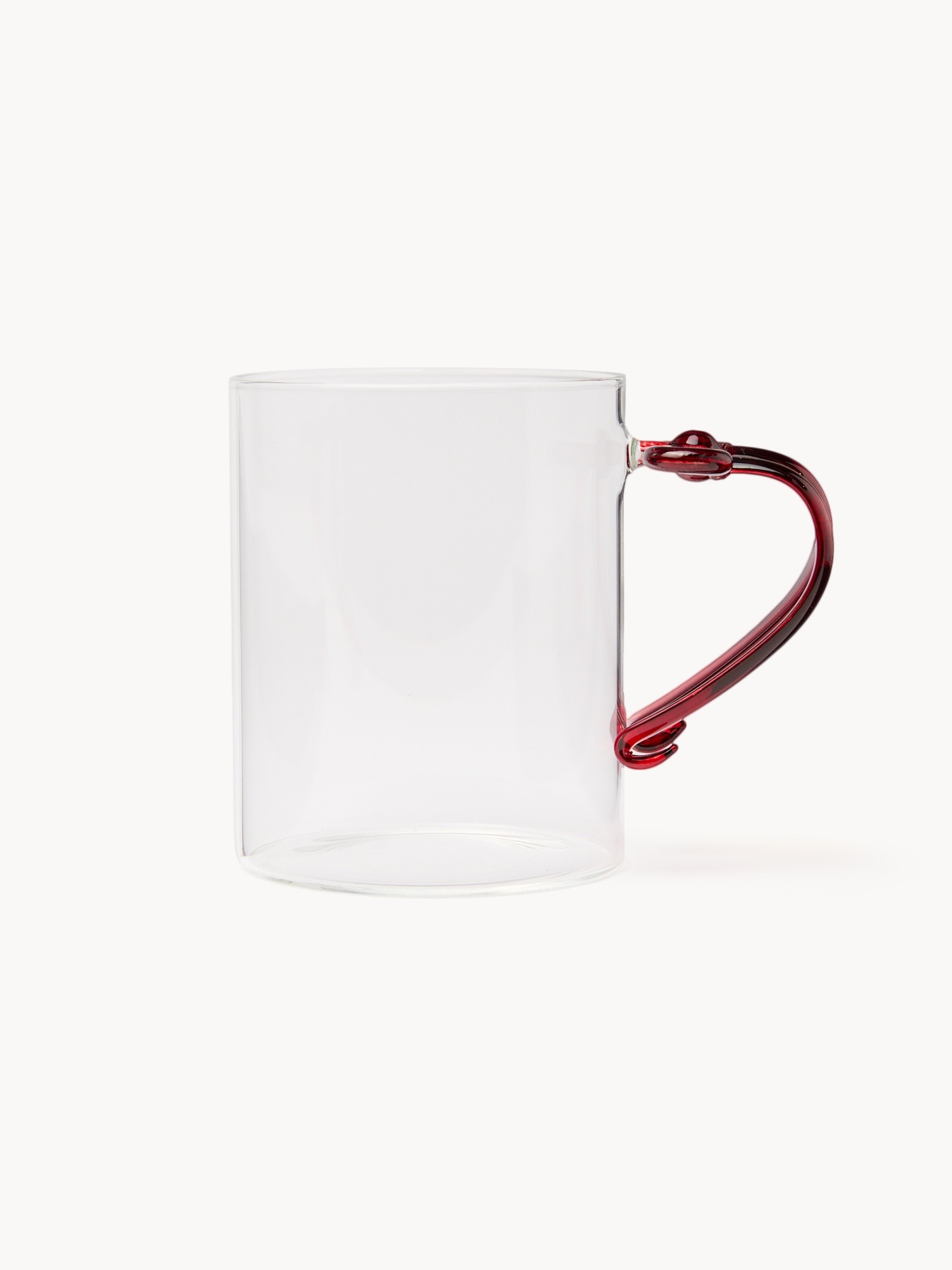 Borosilicate glass mug with a bow detail, Transparent, large image number 0