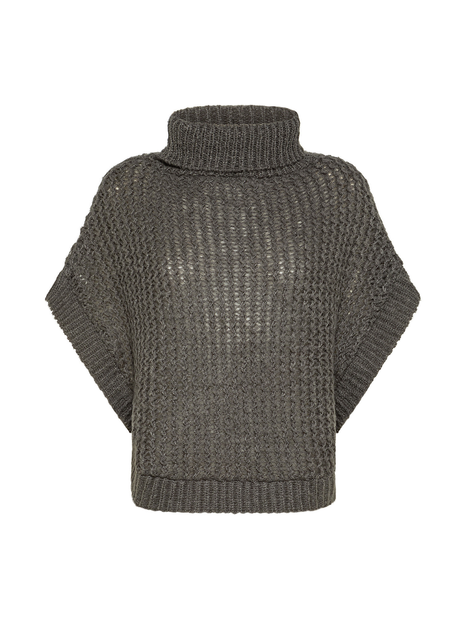 Poncho with high collar, Grey, large image number 0