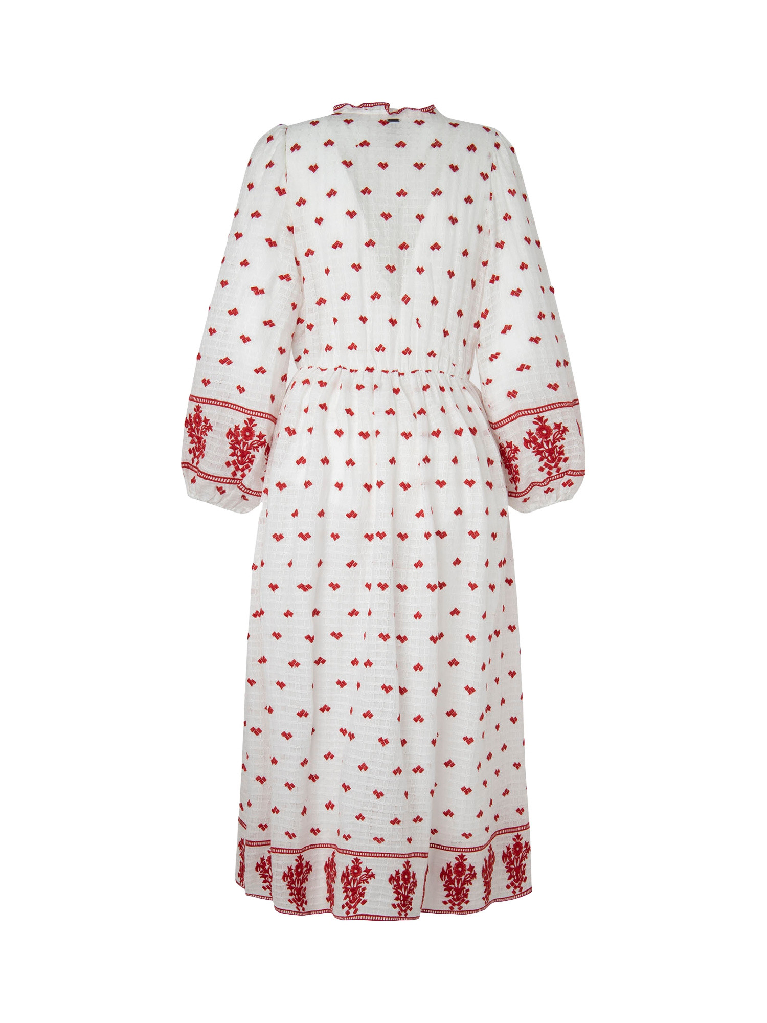 Pepe Jeans - Long patterned dress, White, large image number 1
