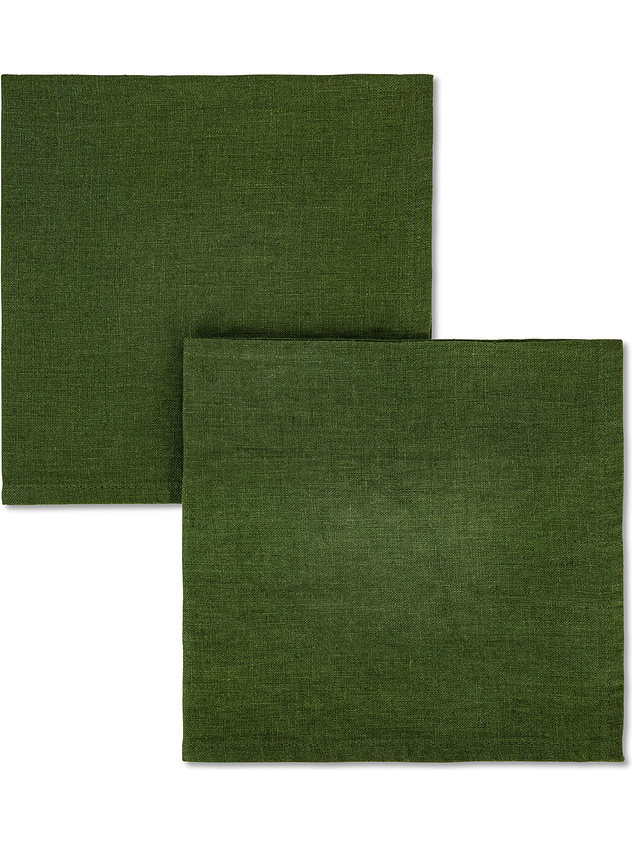 Set 2 tovaglioli puro lino lavato tinta unita