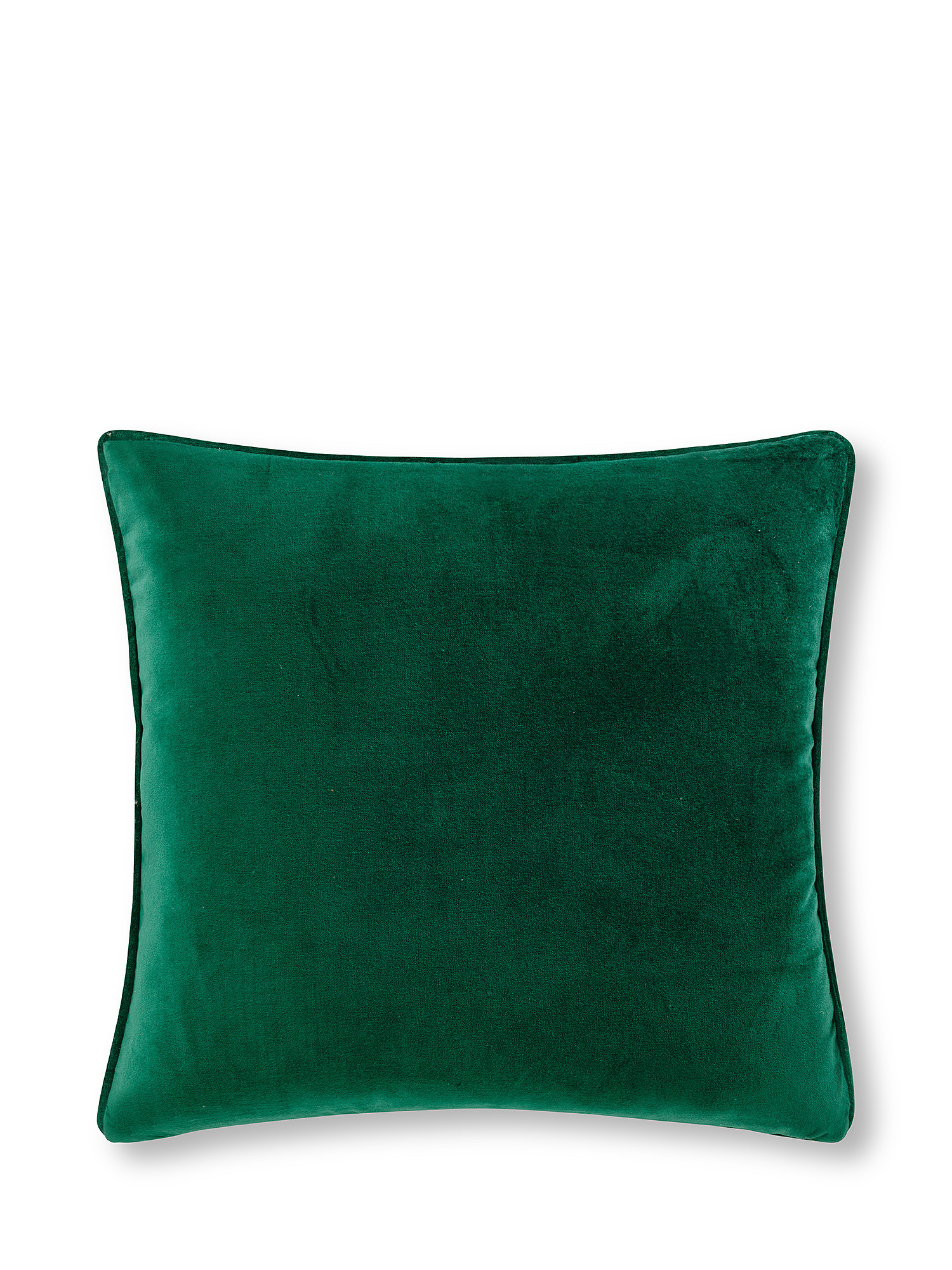 Plain velvet cushion 45x45cm, Green, large image number 0