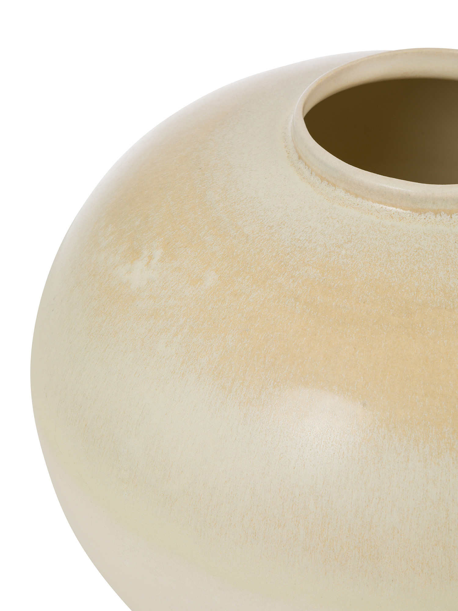 Vaso tondo in ceramica, Beige chiaro, large image number 1