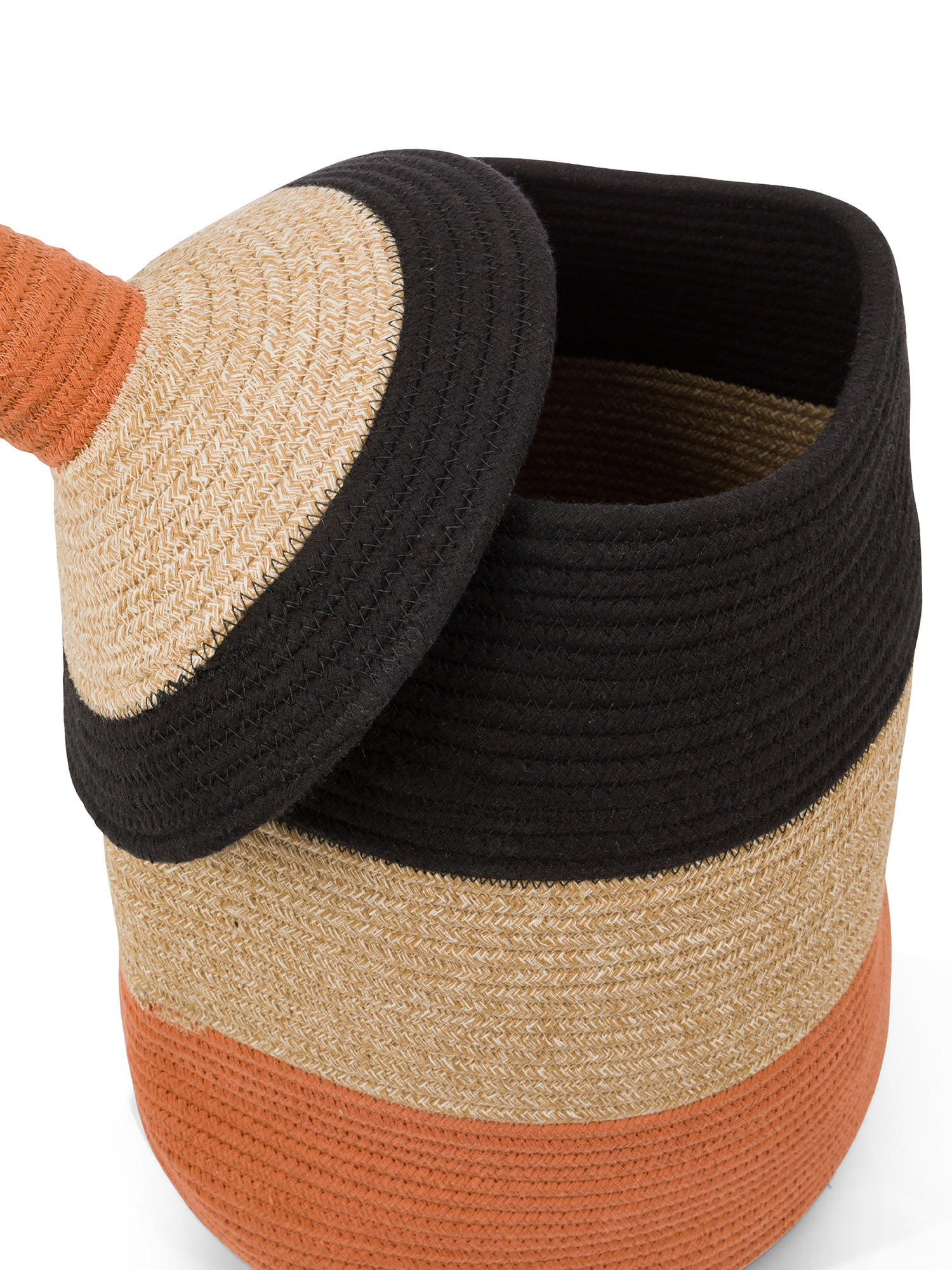 Cotton blend rope basket, Multicolor, large image number 1