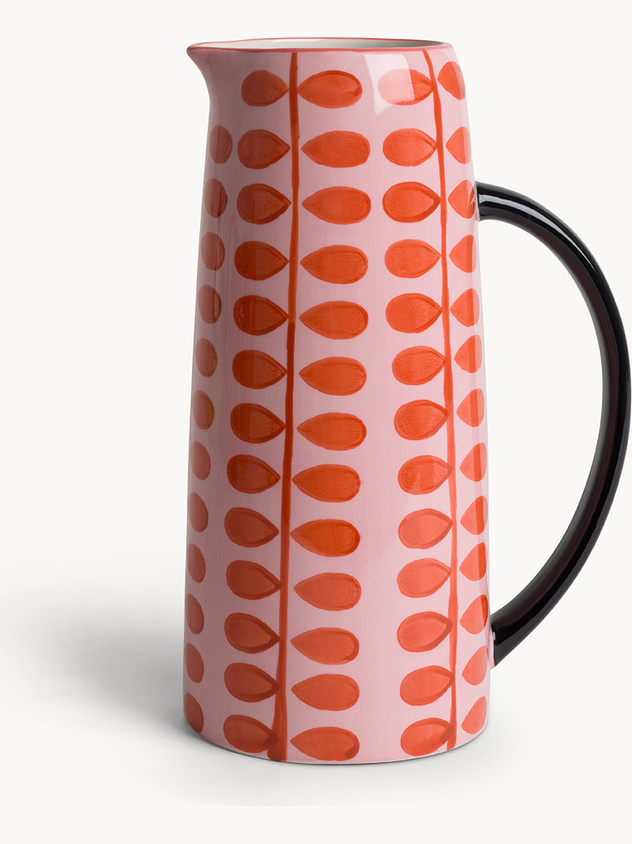 Caraffa in ceramica motivo fiorellini