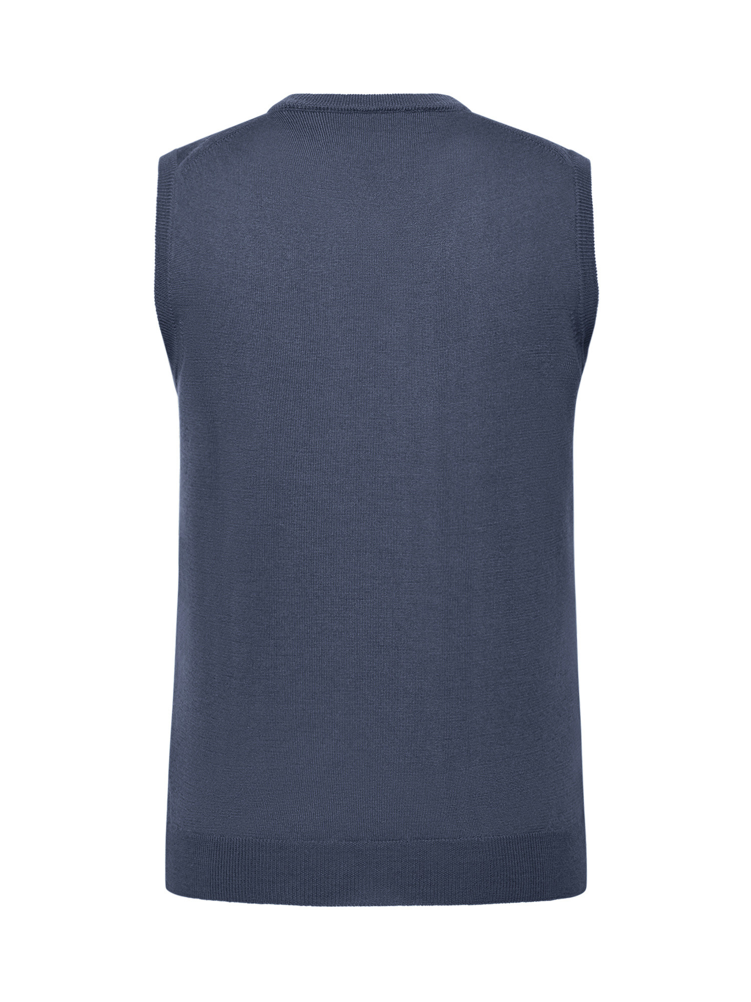 Luca D'Altieri - Merino Blend Vest - Machine Washable, Dark Blue, large image number 1