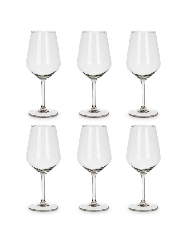 Fiera del Bianco: set bicchieri acqua e vino colorati, calici