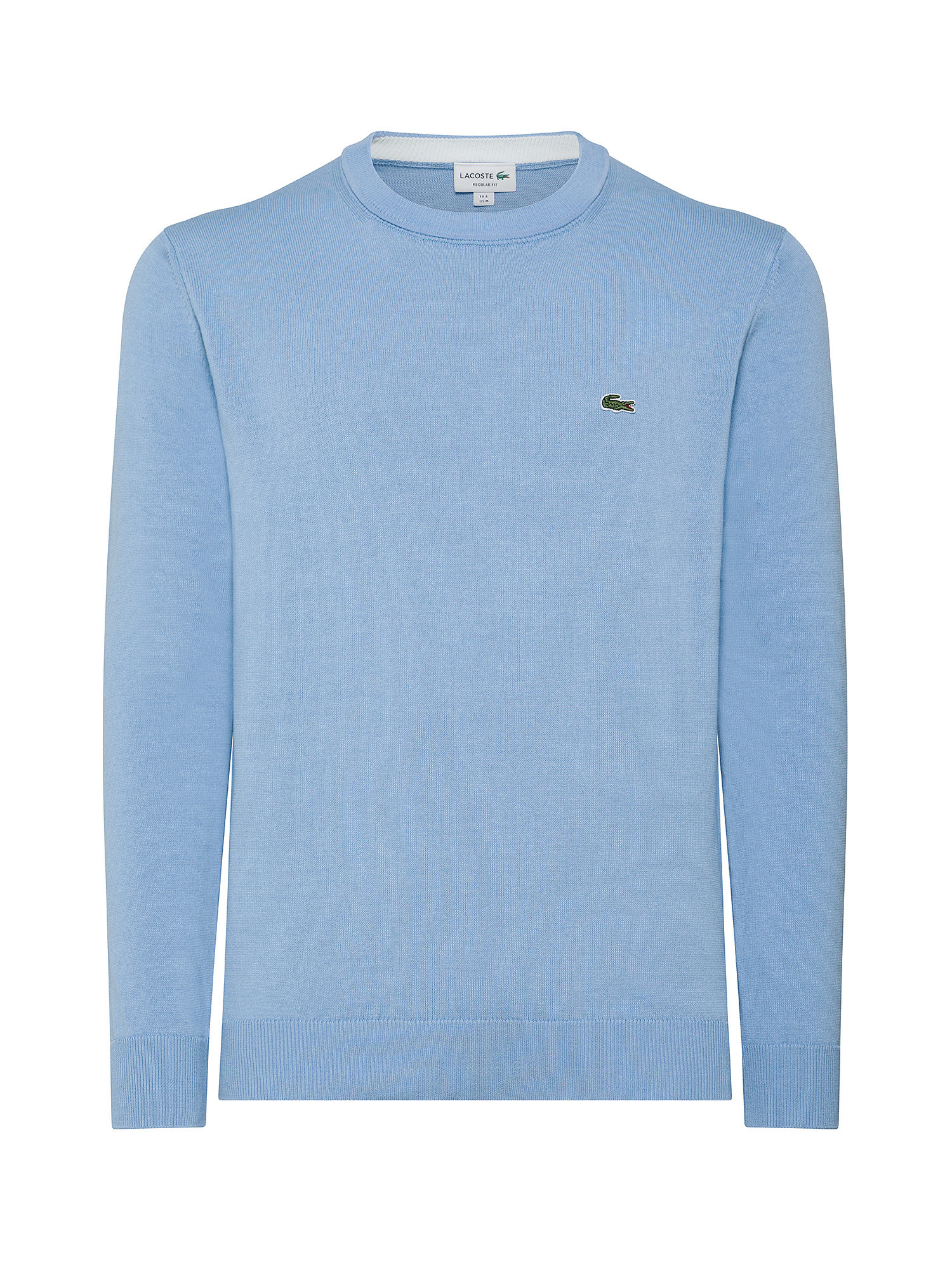 Lacoste - Cotton crewneck sweater, Light Blue, large image number 0