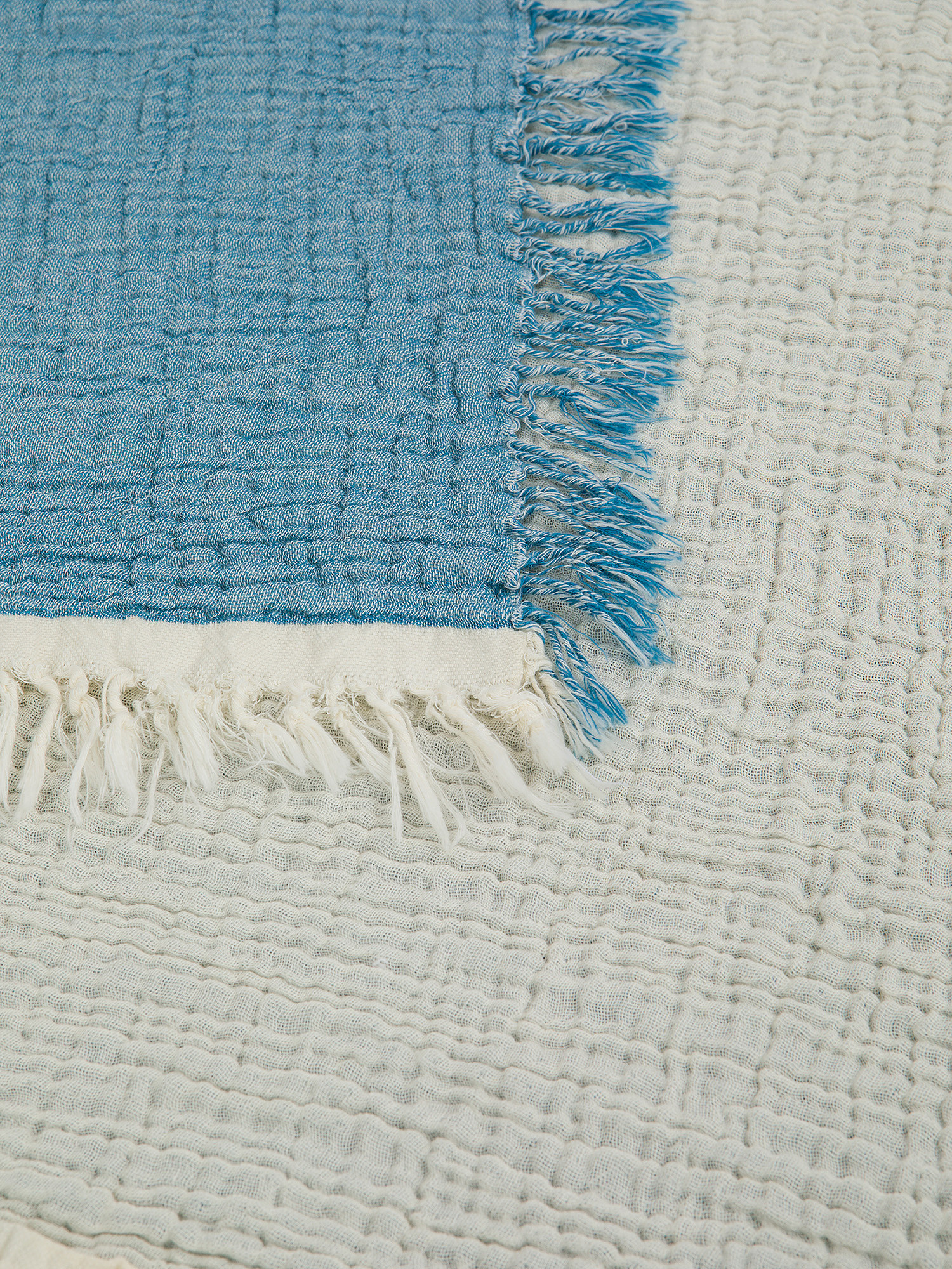 Double-sided cotton gauze furnishing cloth, Light Blue, large image number 1