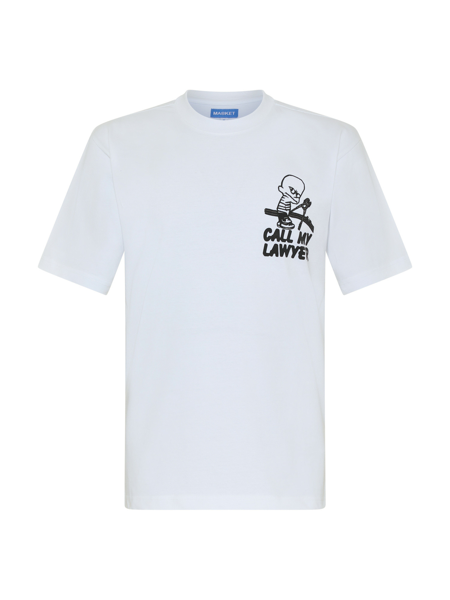 Market - Cotton T-shirt with print, Black, large image number 0