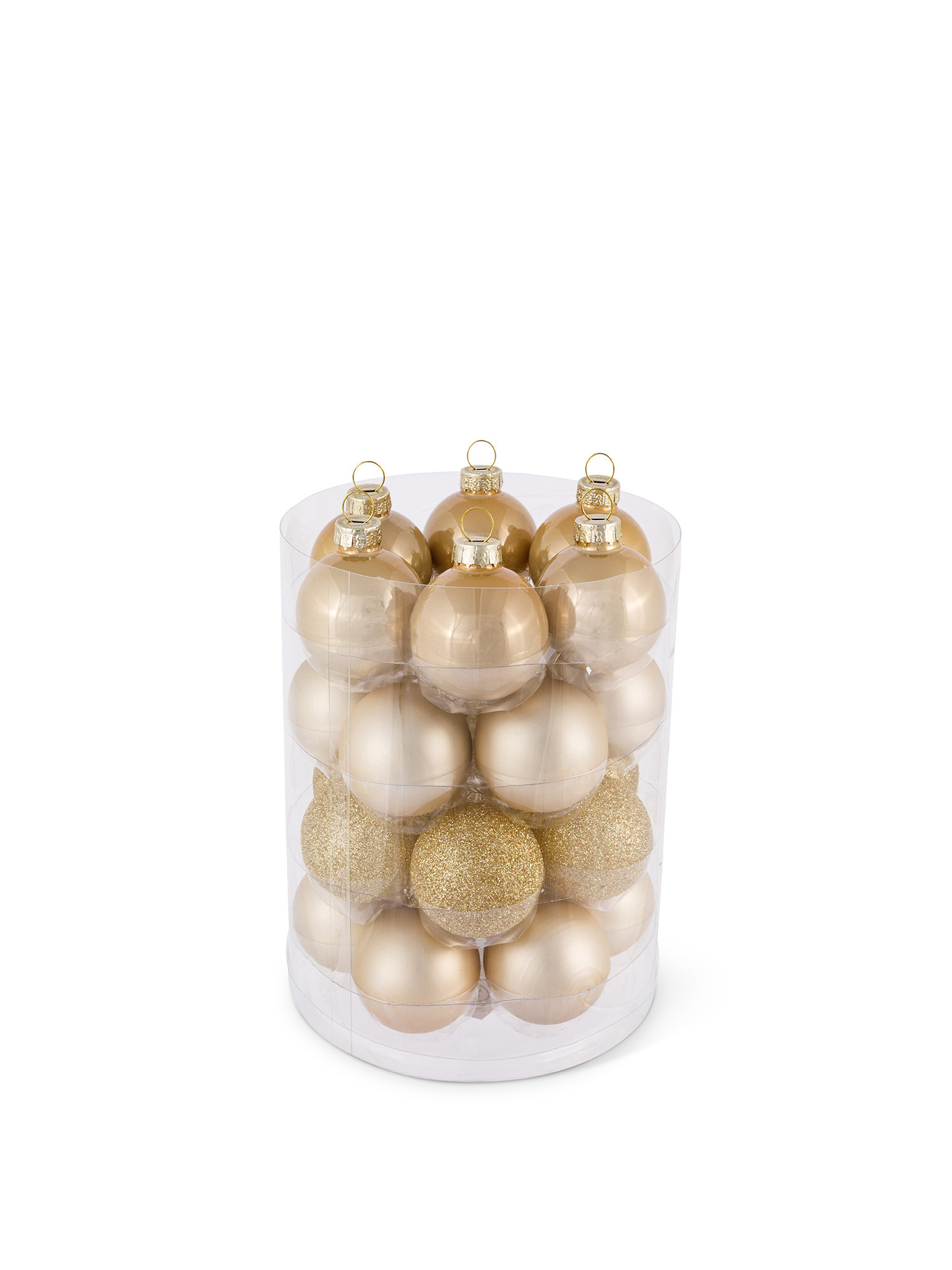 Set of 24 glass spheres, Gold, large image number 0
