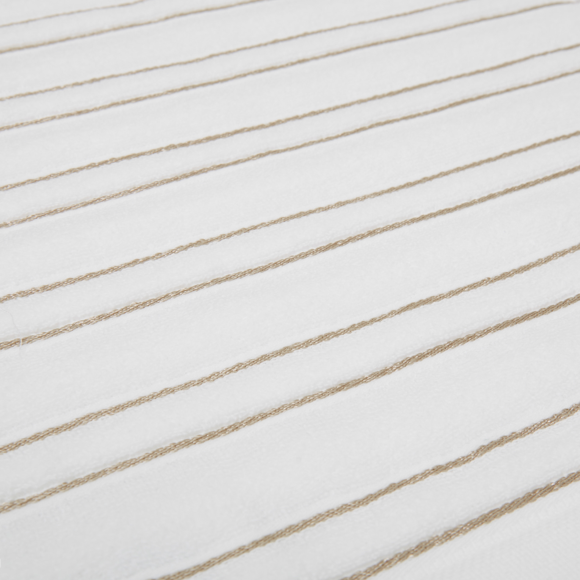 Asciugamano spugna di cotone motivo a righe Portofino, Bianco, large image number 2