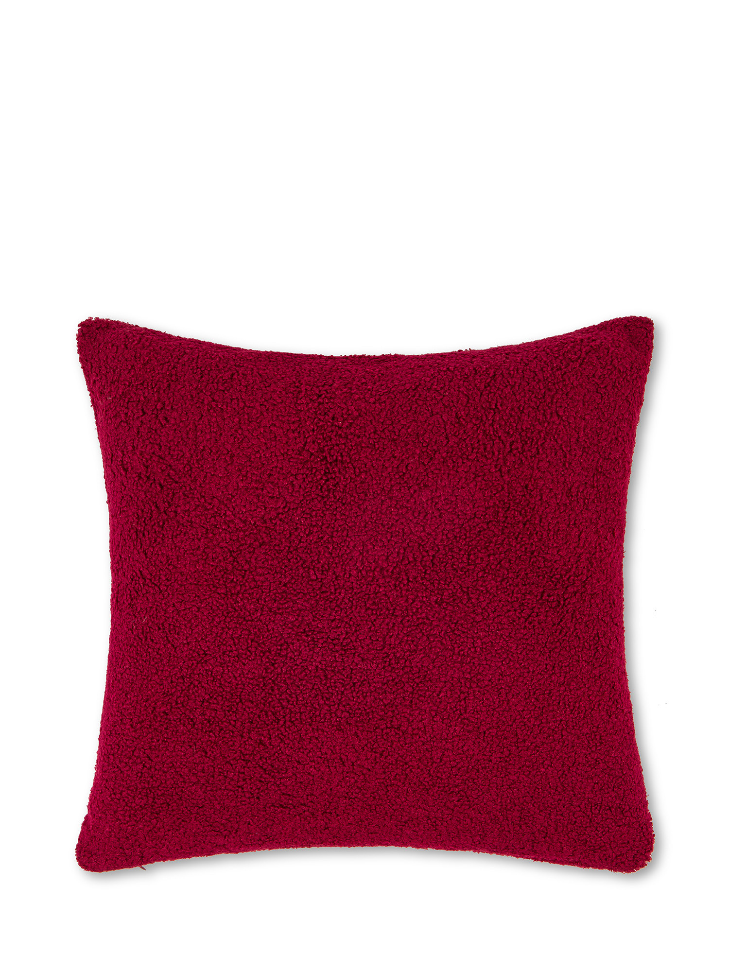 Bouclé fabric cushion 45x45cm, Red, large image number 0