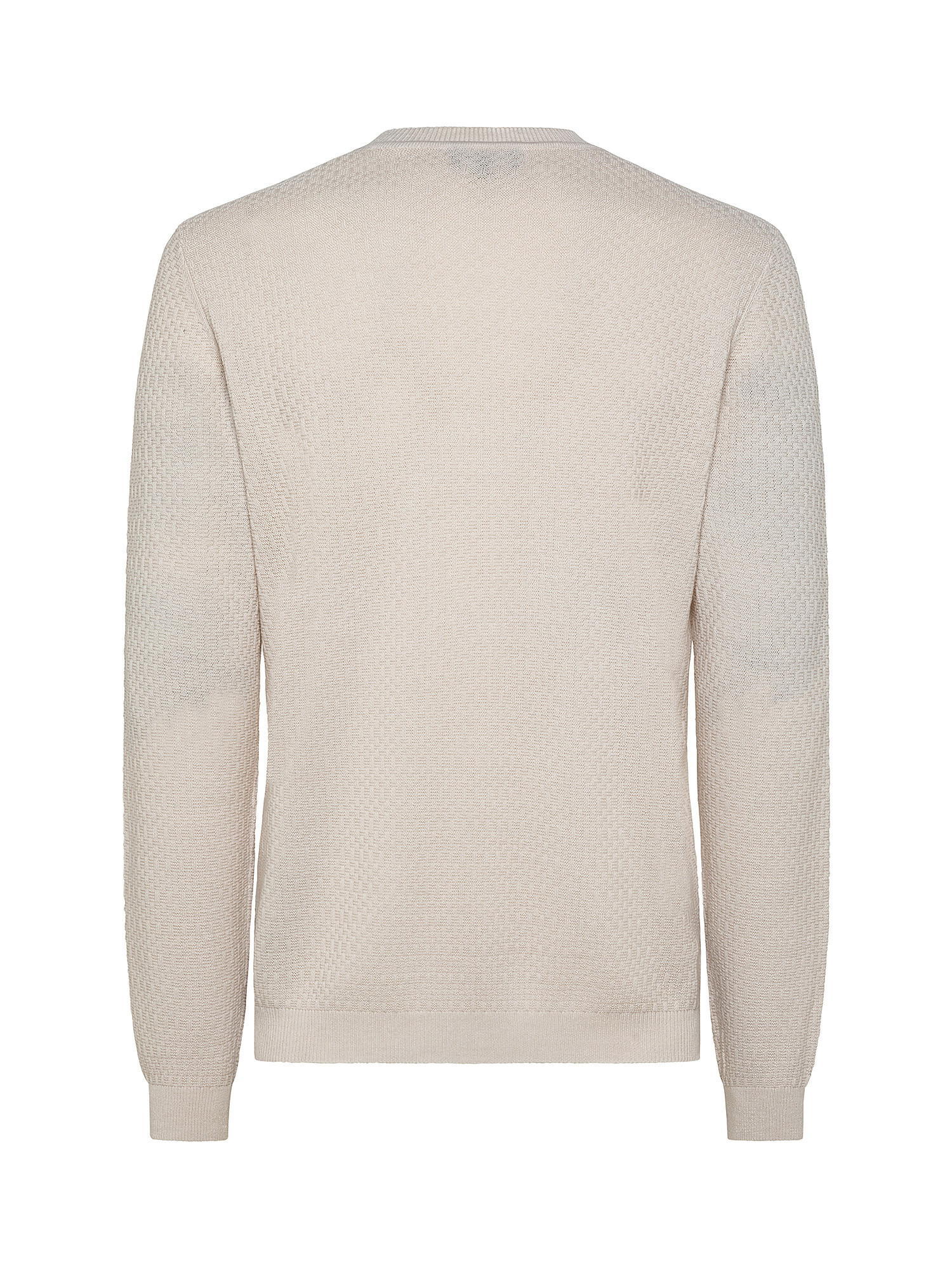 Crewneck sweater in wool blend, White Cream, large image number 1