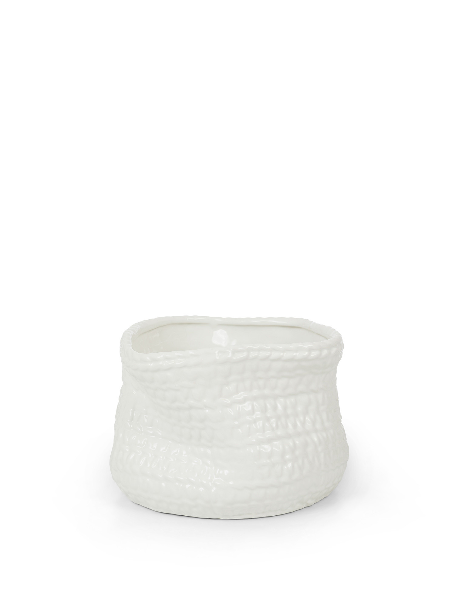 Ceramic cache-pot, White, large image number 0