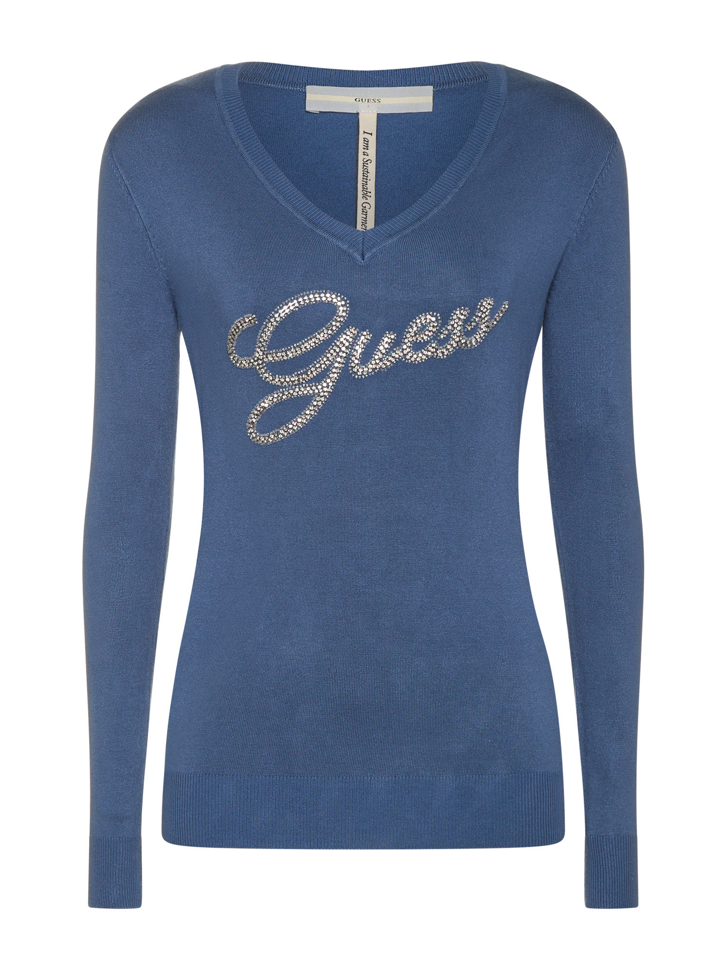 Guess - T-shirt with logo, Aviation Blue, large image number 0