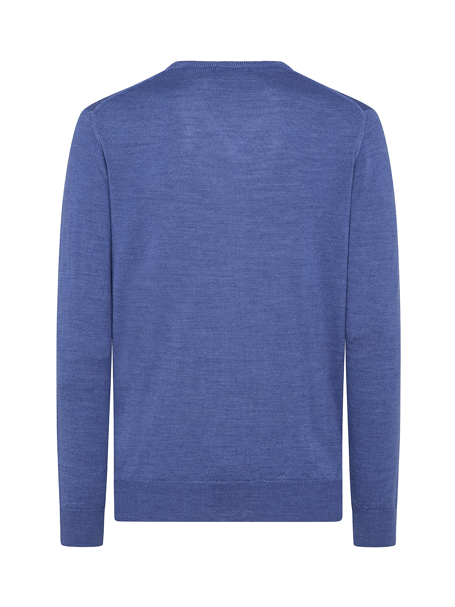 Merino Blend V-neck sweater - Machine washable, Aviation Blue, large image number 1