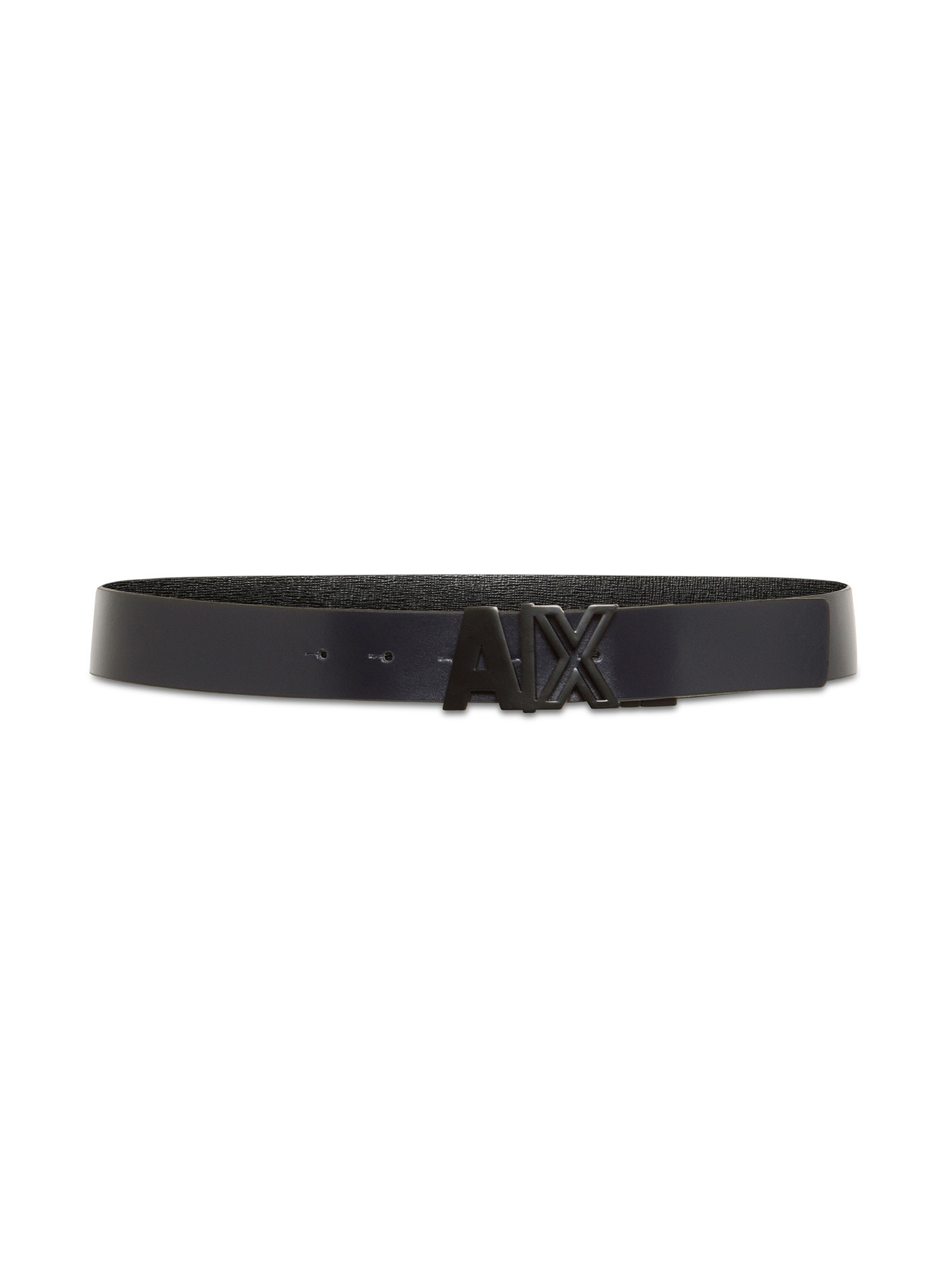 Armani Exchange - Cintura reversibile in pelle, Blu scuro, large image number 1