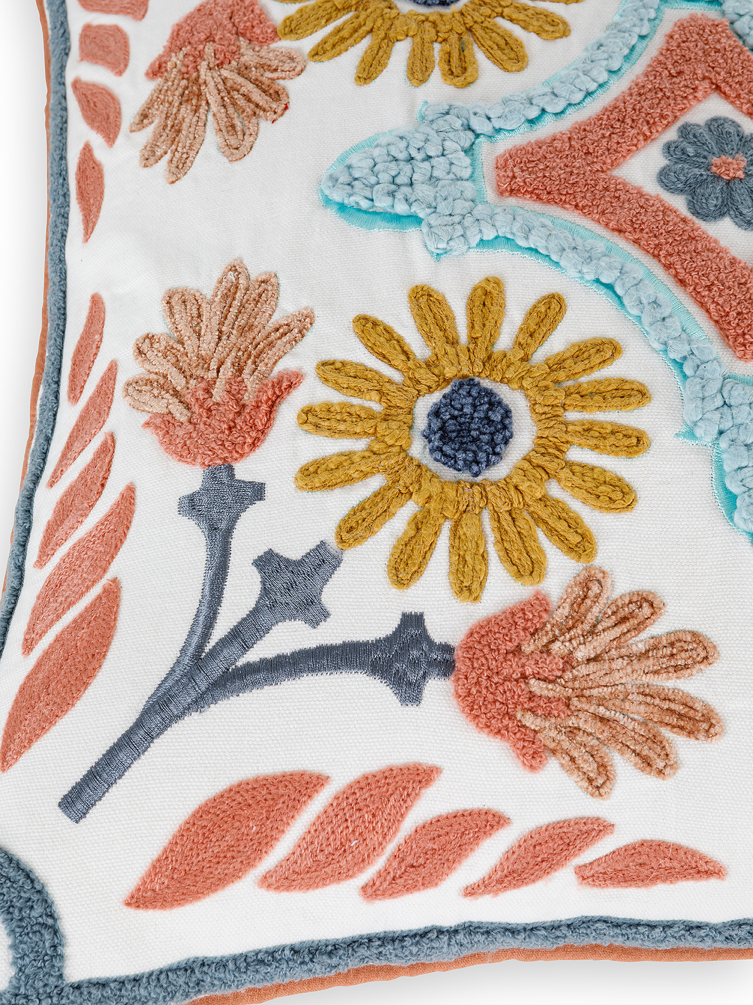 Cuscino ricamo ornamentale 45x45cm, Multicolor, large image number 2