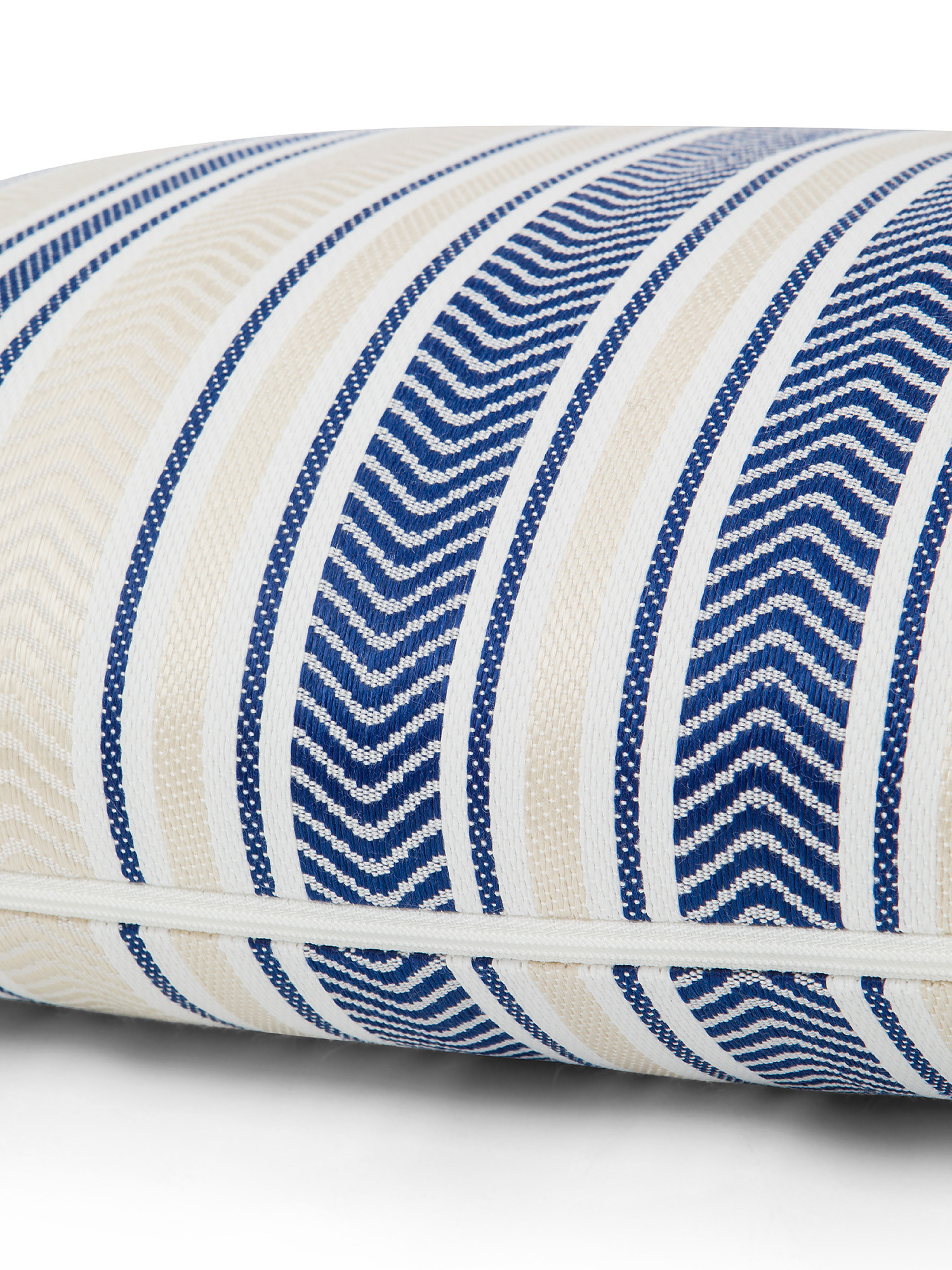 35x55 cm outdoor cushion with striped pattern, with zip and padding., Beige, large image number 2