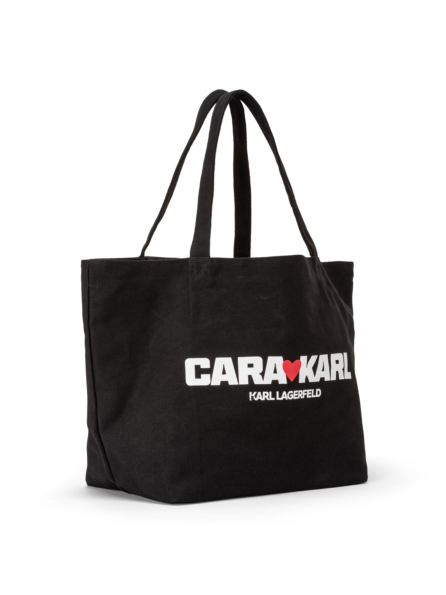Karl Lagerfeld - Cara loves karl shopper in tela, Black, large image number 1