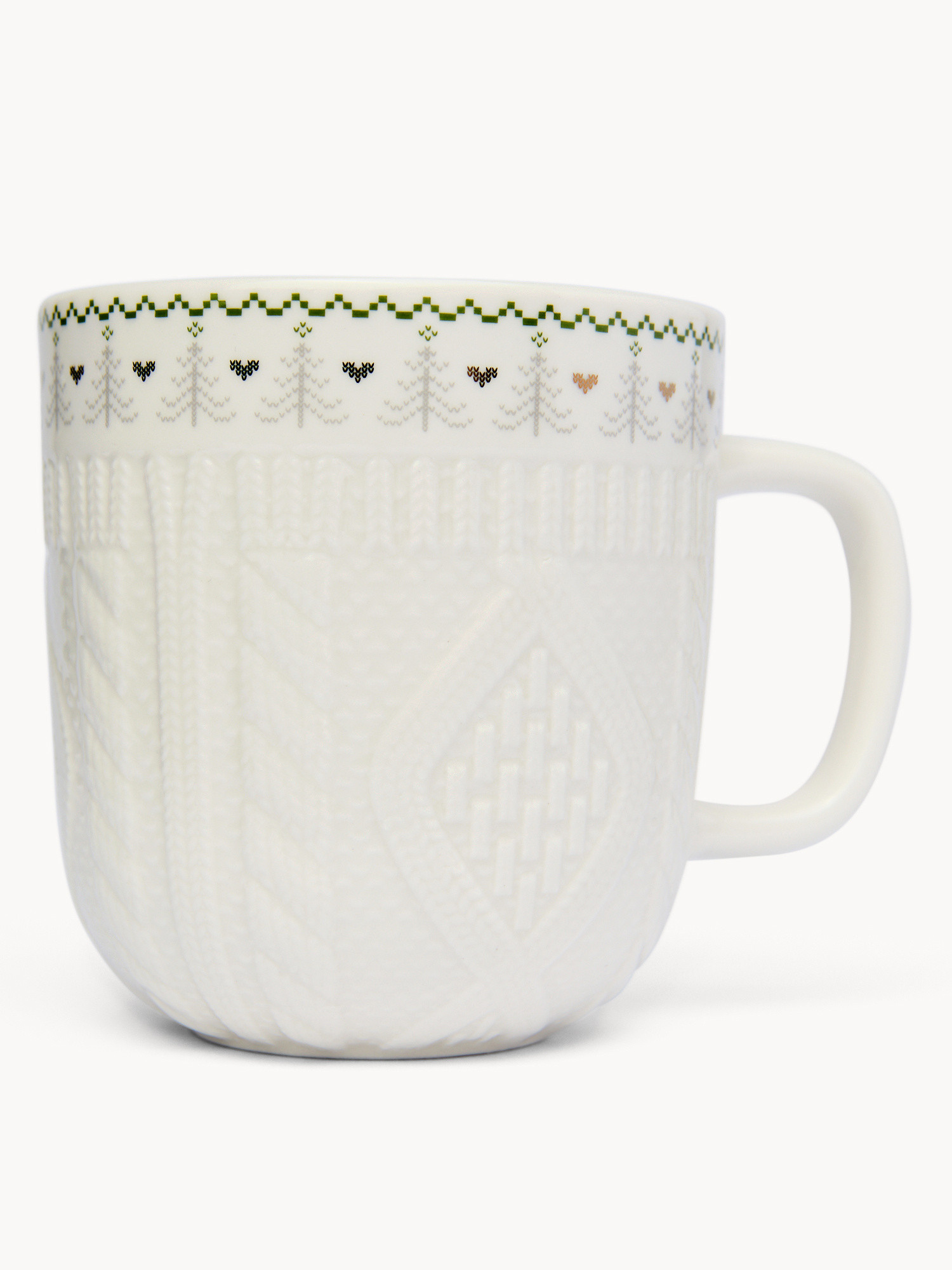 Crochet-decorated New Bone China mugs, White, large image number 1