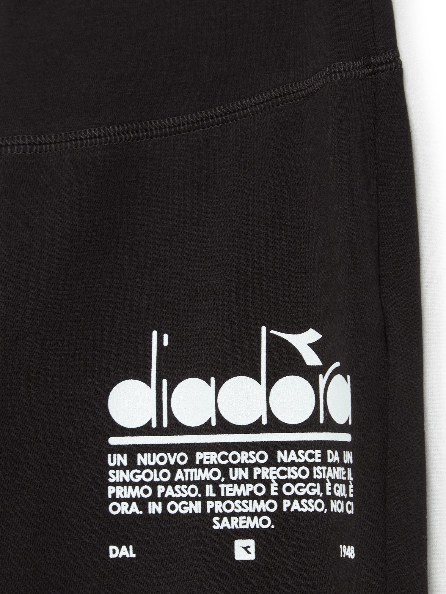 Diadora - Leggings Manifesto con logo, Nero, large