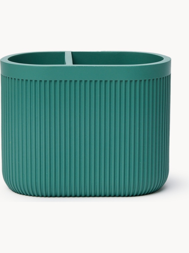 Toothbrush holder in solid color polyresin
