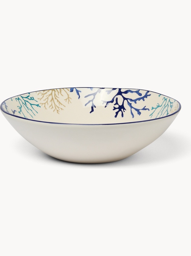 Insalatiera in ceramica decoro coralli