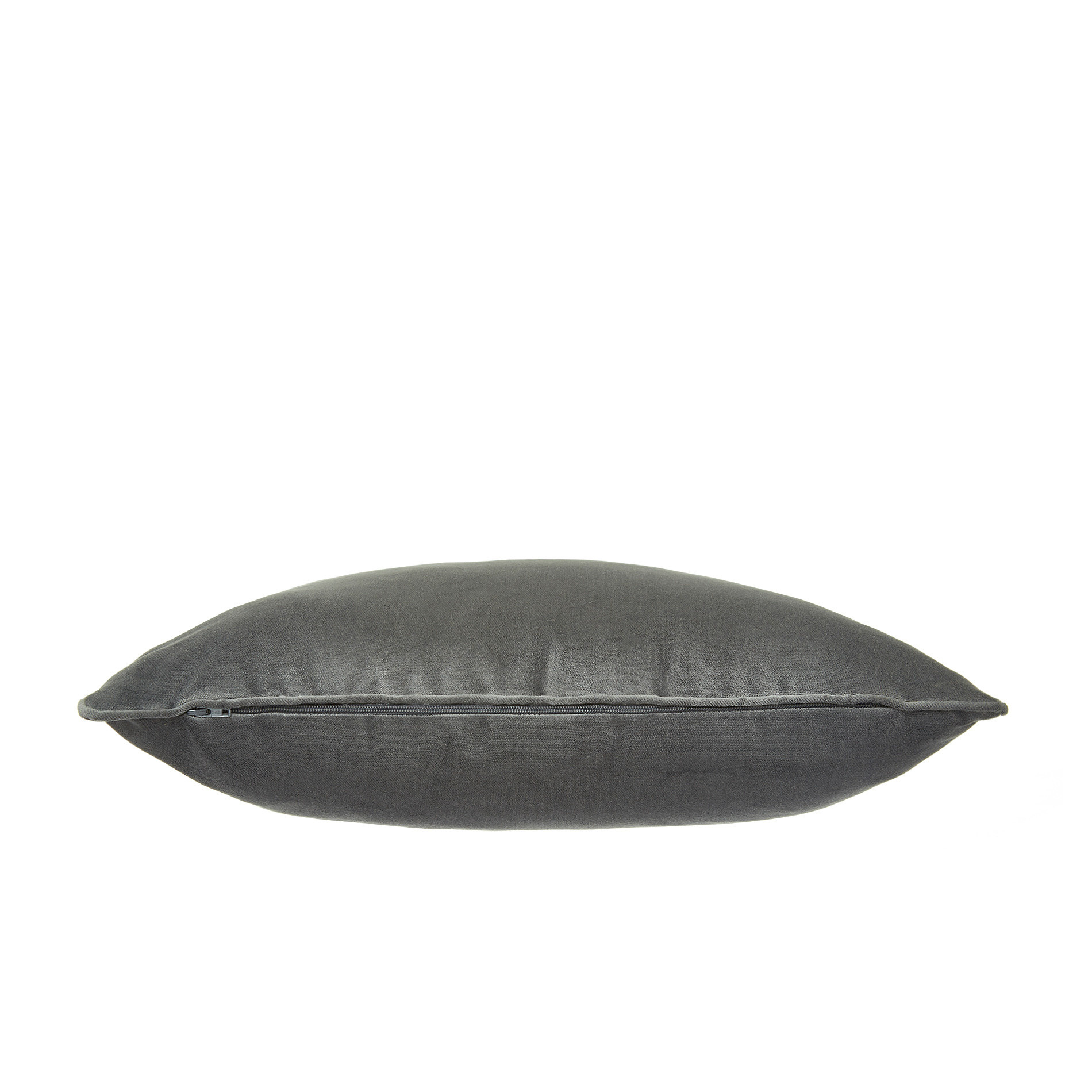 Solid color velvet cushion, Dark Grey, large image number 1