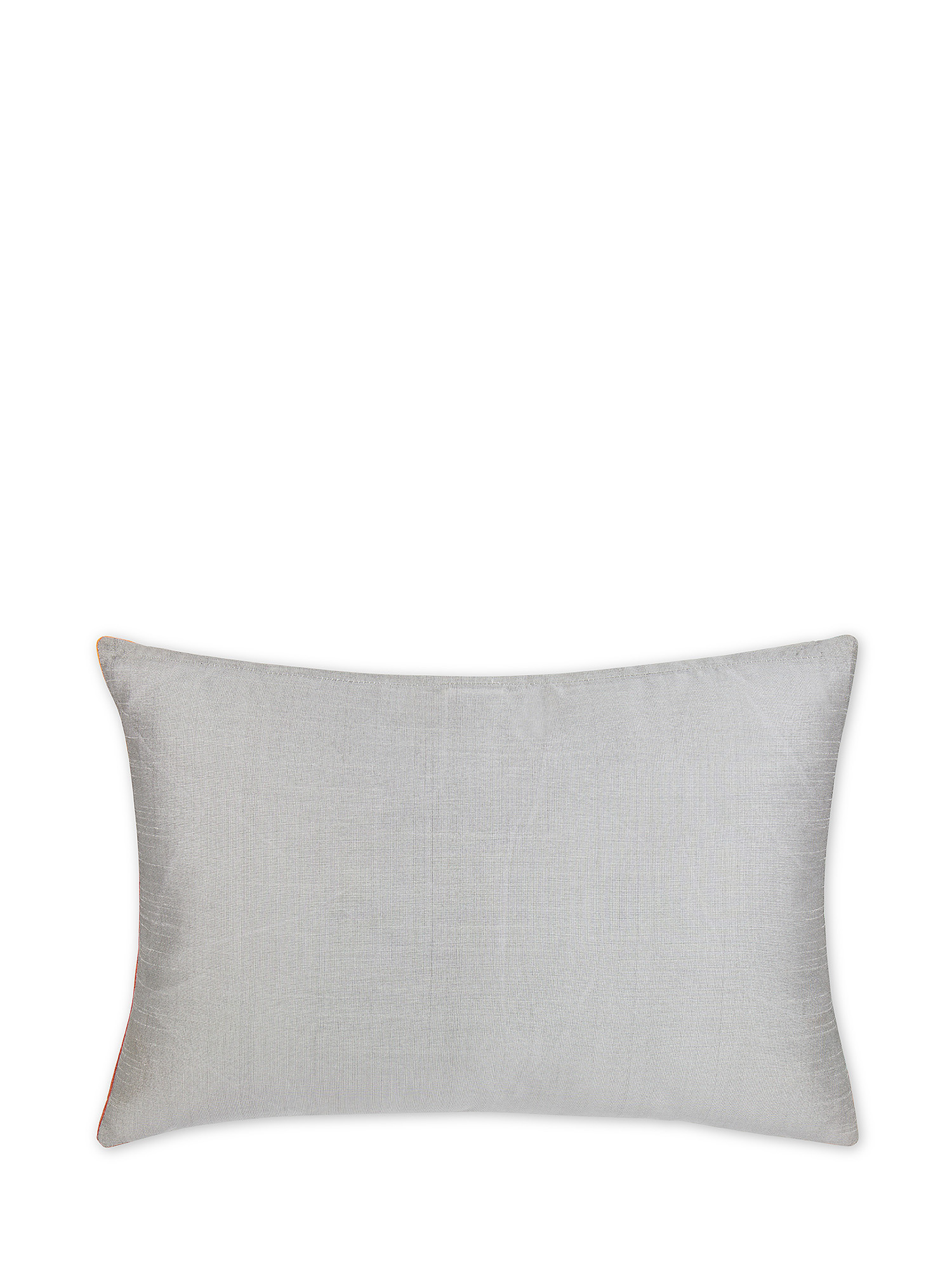 Ikat print silk cushion 35x50cm, Teal, large image number 1