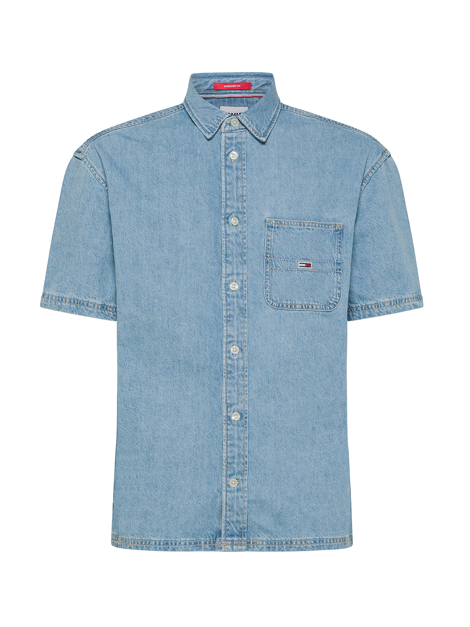 Tommy Jeans - Cotton shirt with logo, Denim, large image number 0