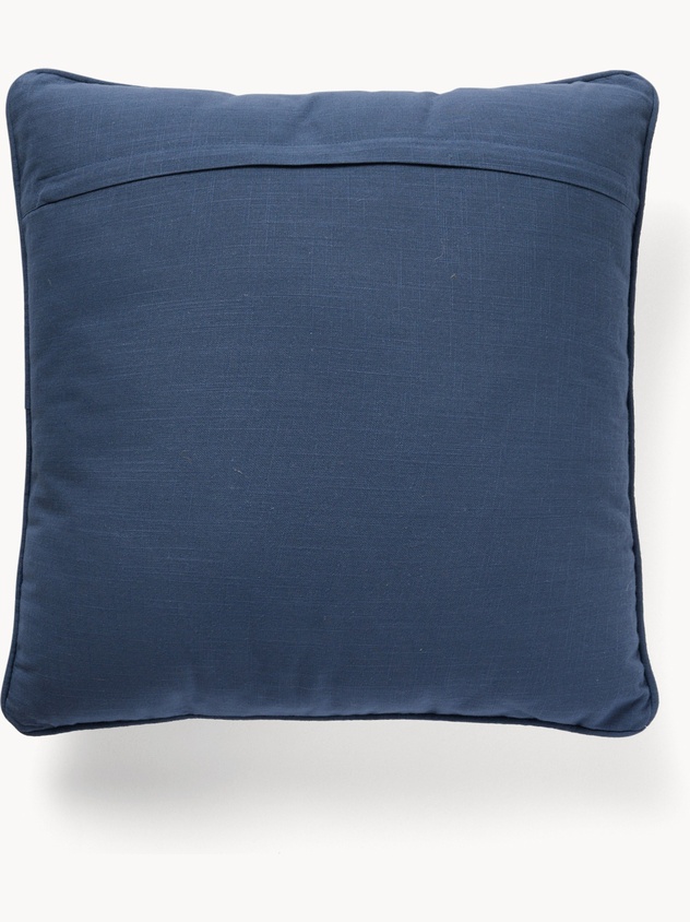 Cuscino con ricamo pesci e perline 45x45cm