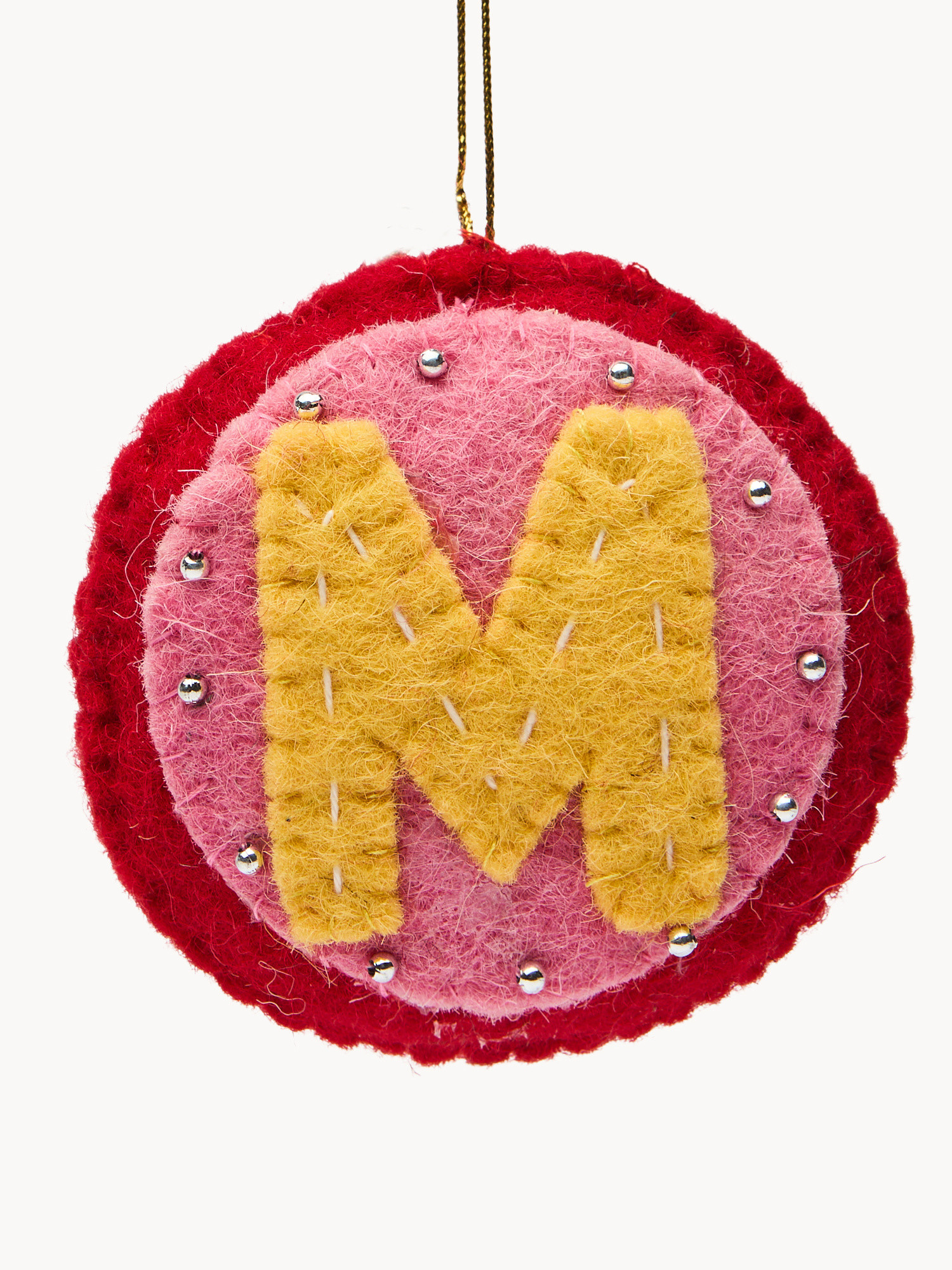 Pallina in feltro lettera M, Multicolor, large image number 1