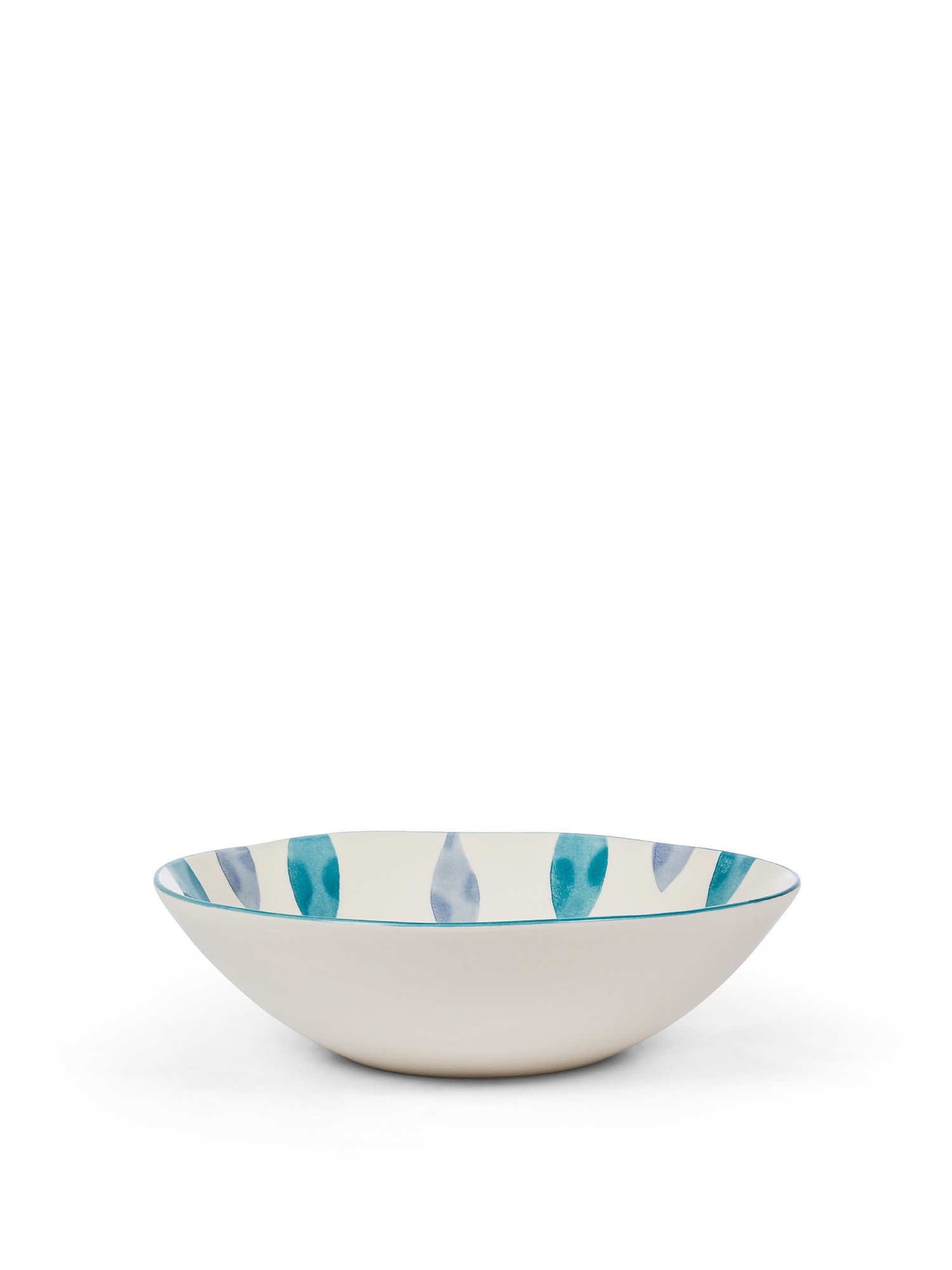 Fish decoration salad bowl, White / Blue, large image number 0