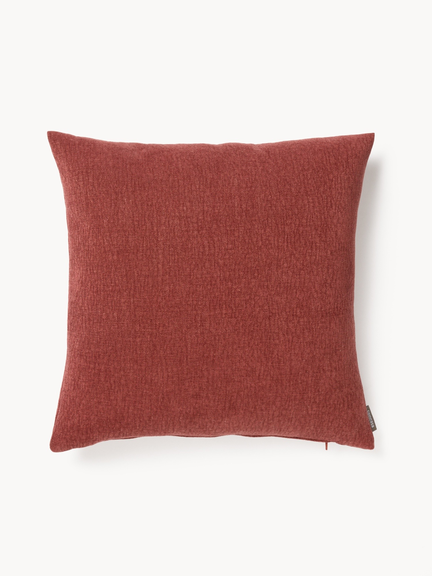 Cuscino con lino made in Italy 45x45cm, Rosso, large image number 0