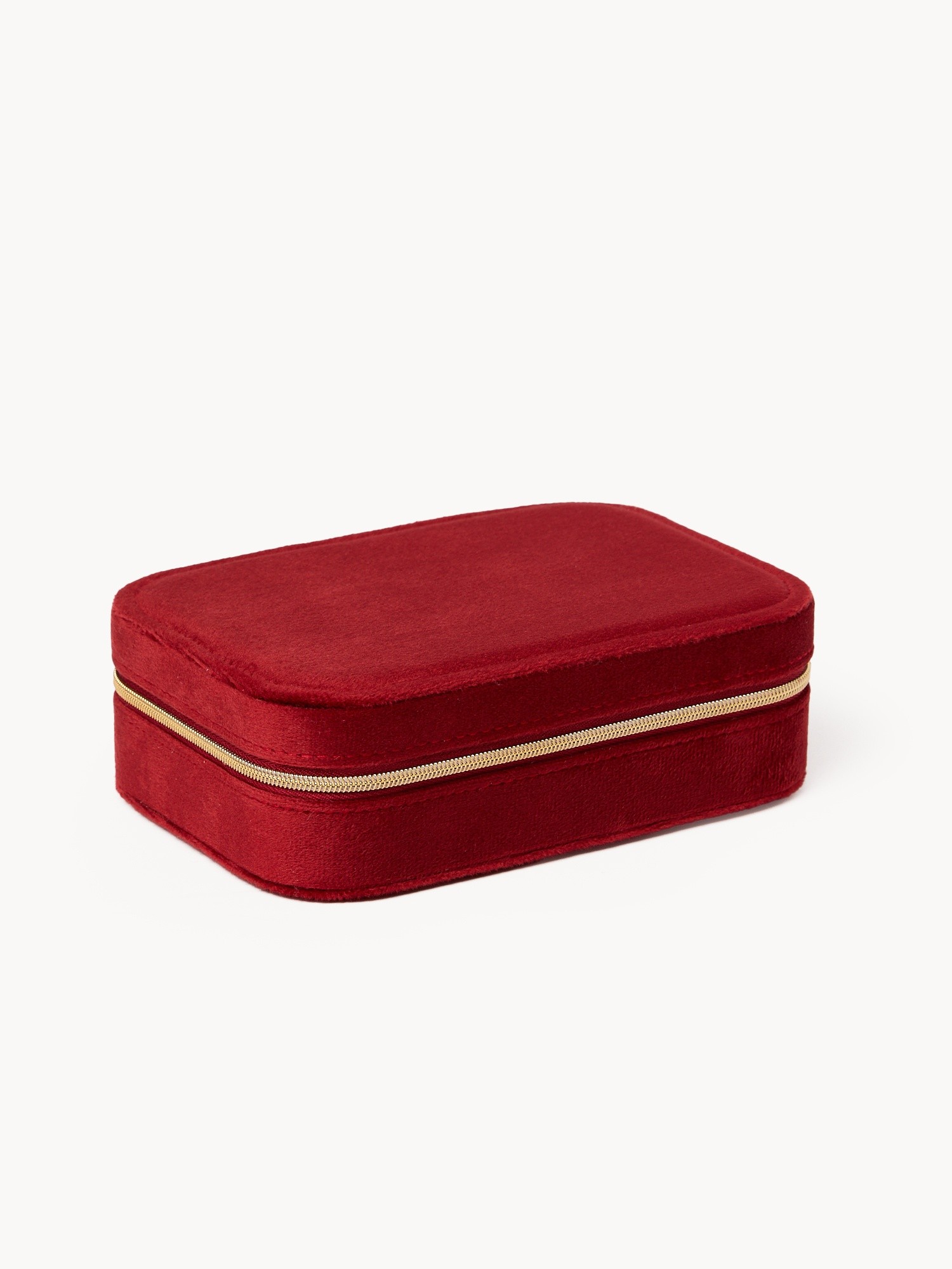 Velvet travel jewelry case, Red, large image number 0