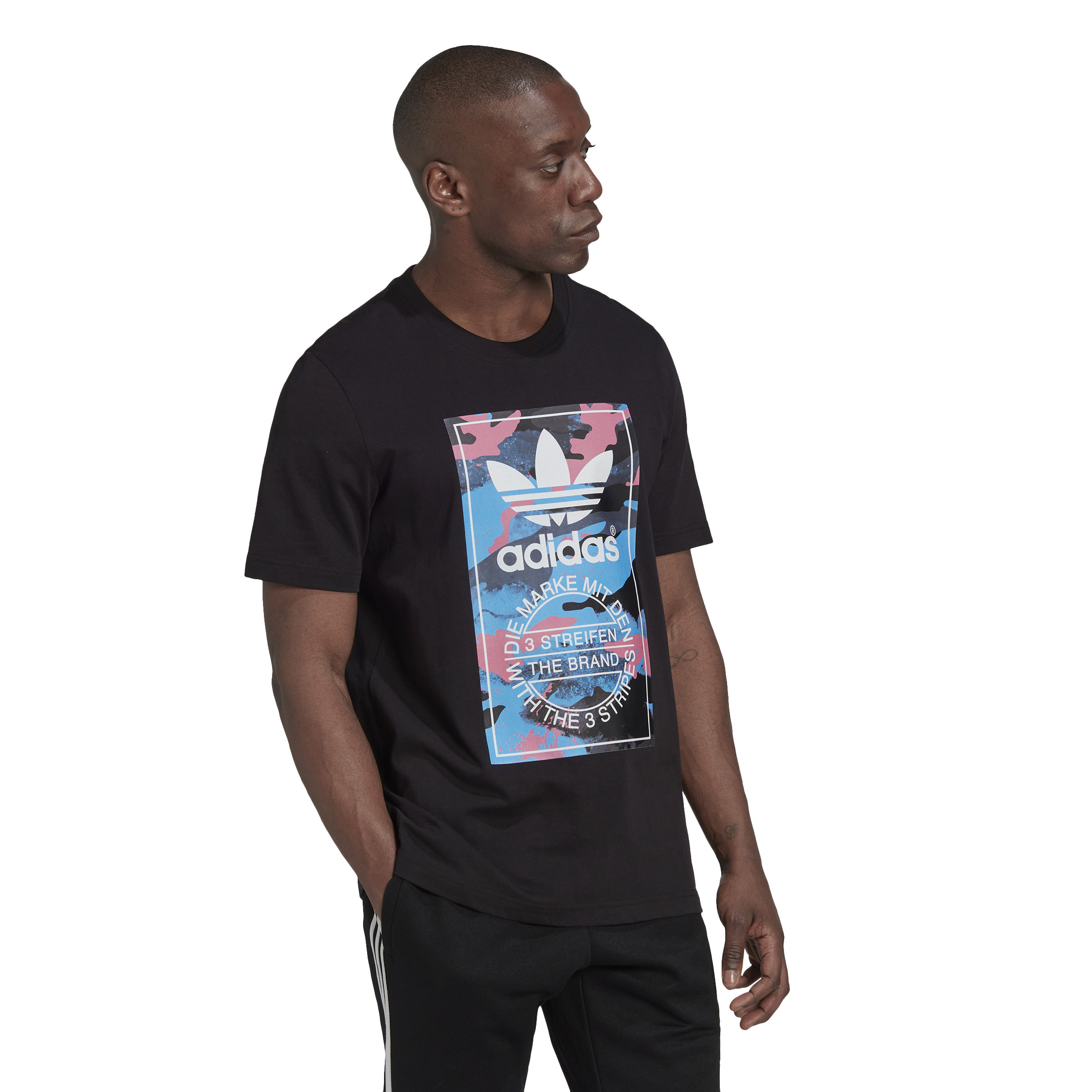Adidas - T-shirt graphic Camo, Nero, large image number 5