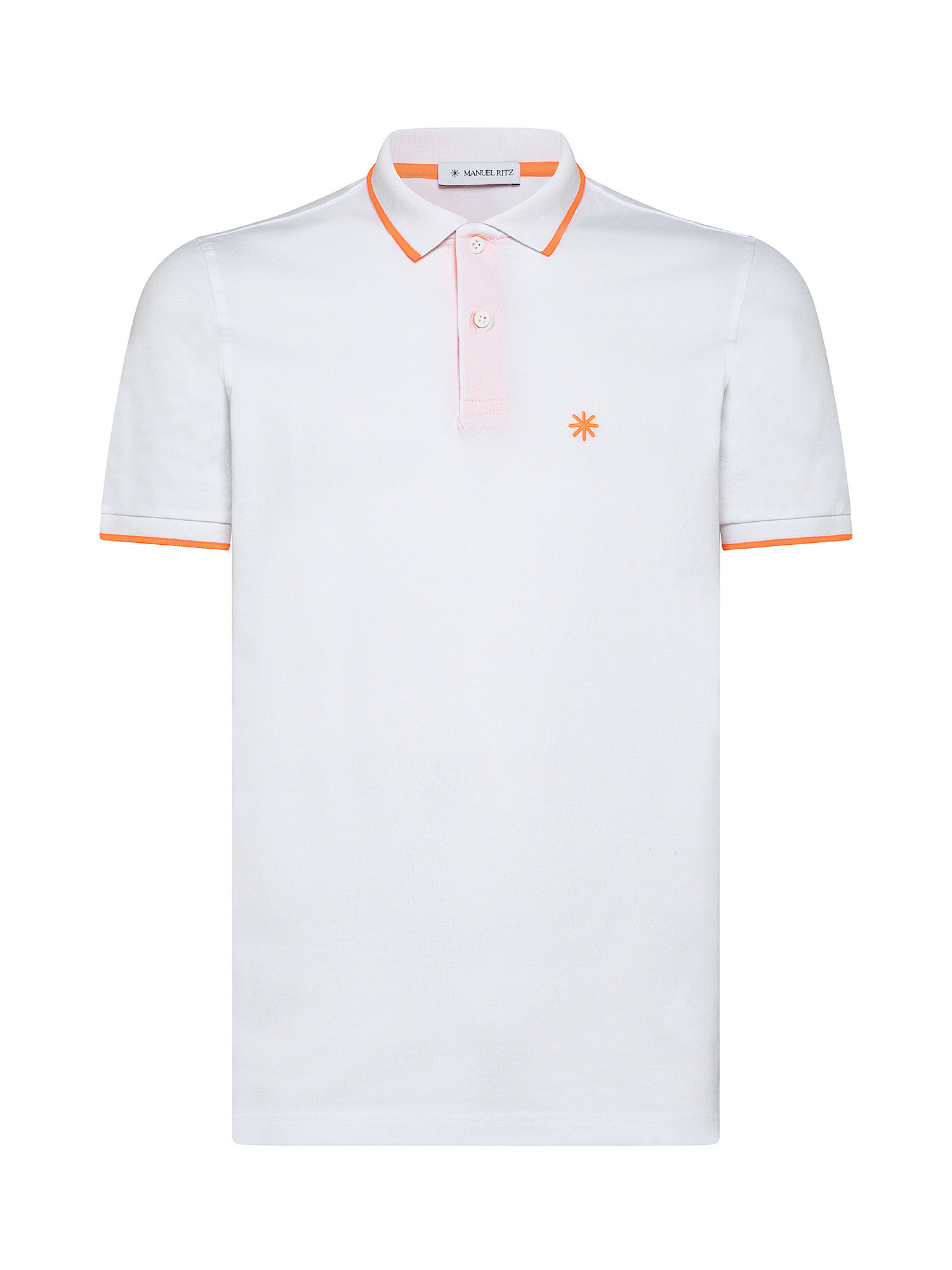 Short sleeve polo shirt, White, large image number 0