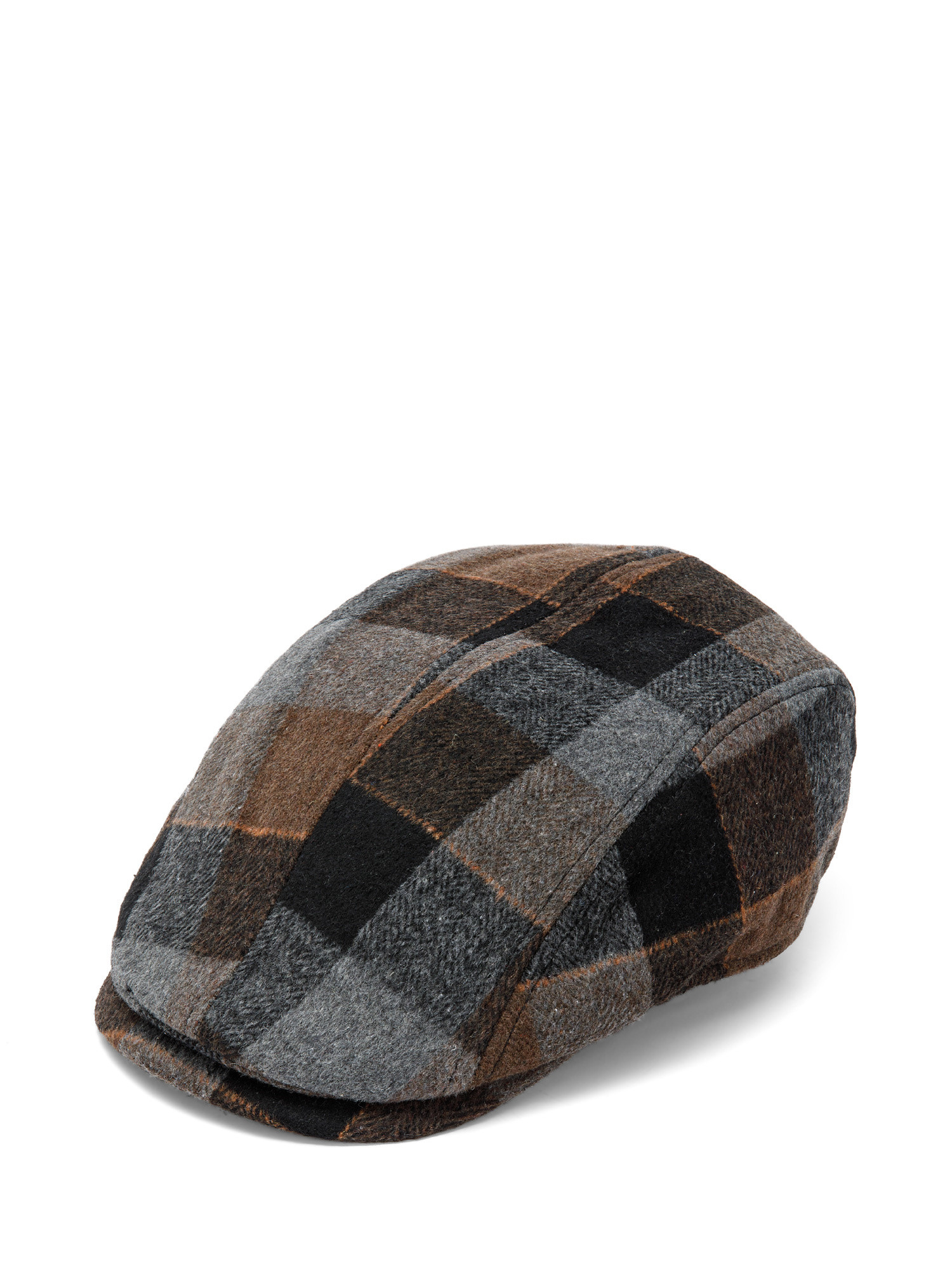 Checkered flat cap, Grey, large image number 0