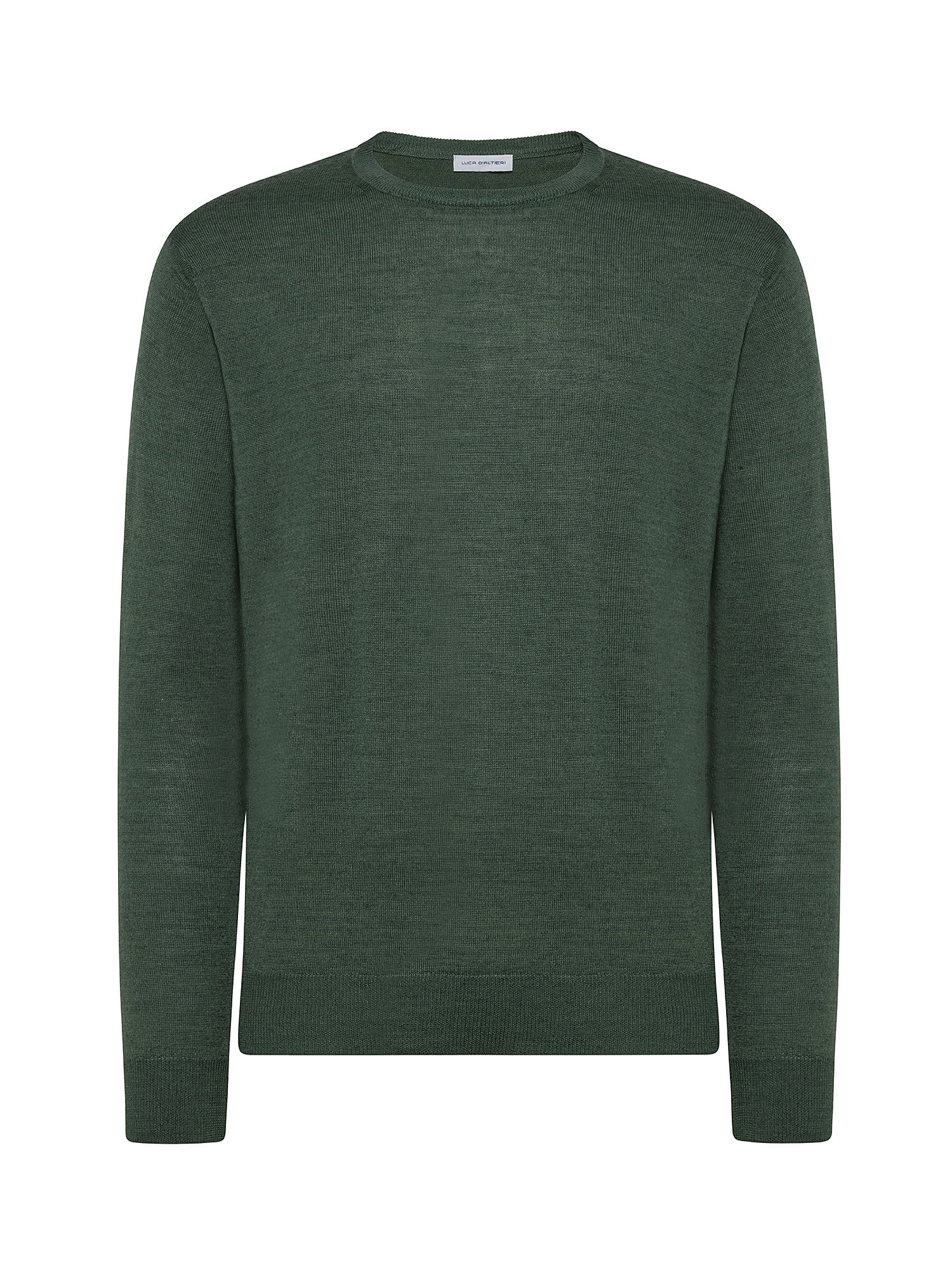 Merino Blend crewneck sweater - Machine washable, Green, large image number 0