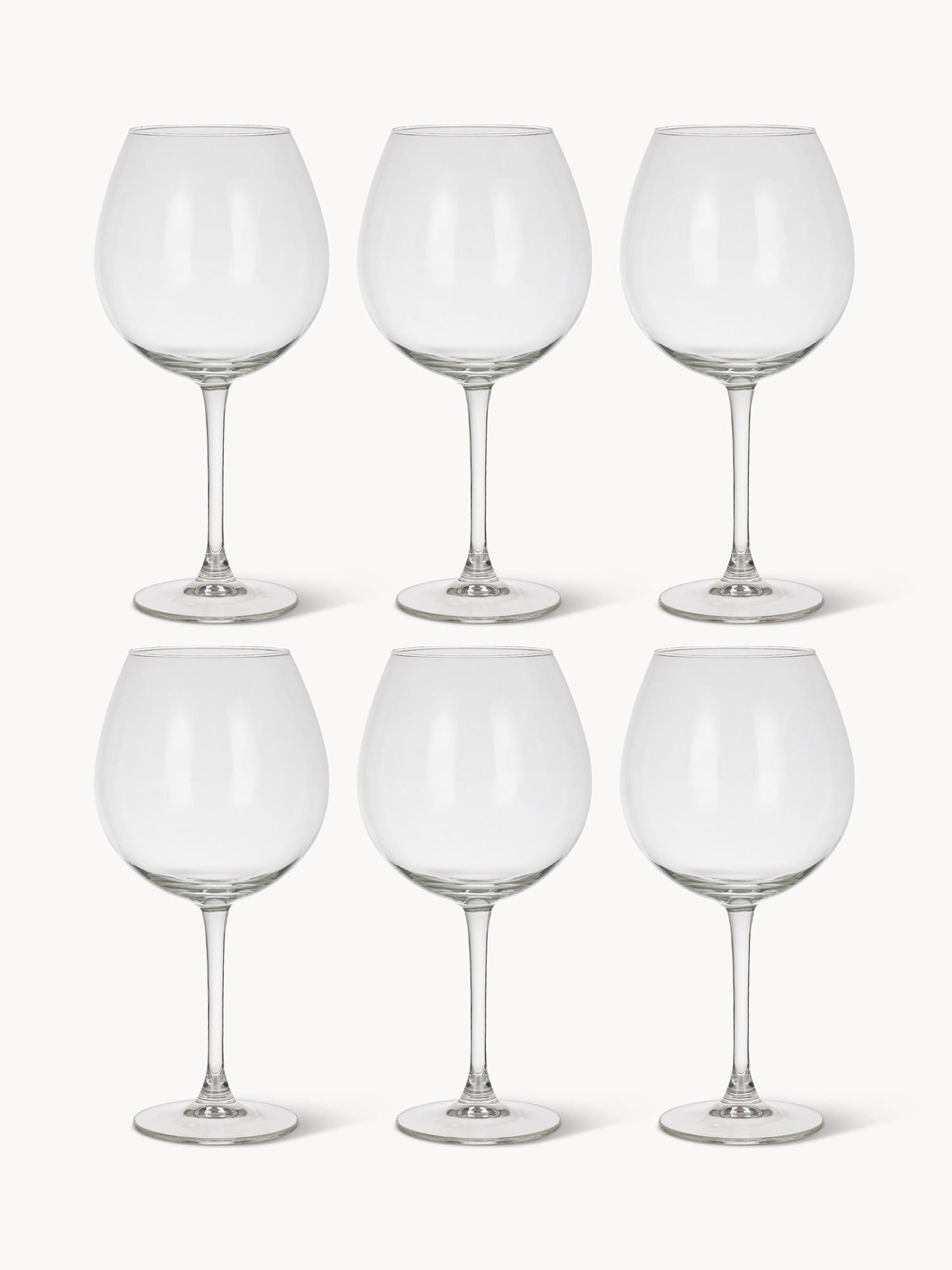 Set 6 calici da vino rosso, Trasparente, large image number 0