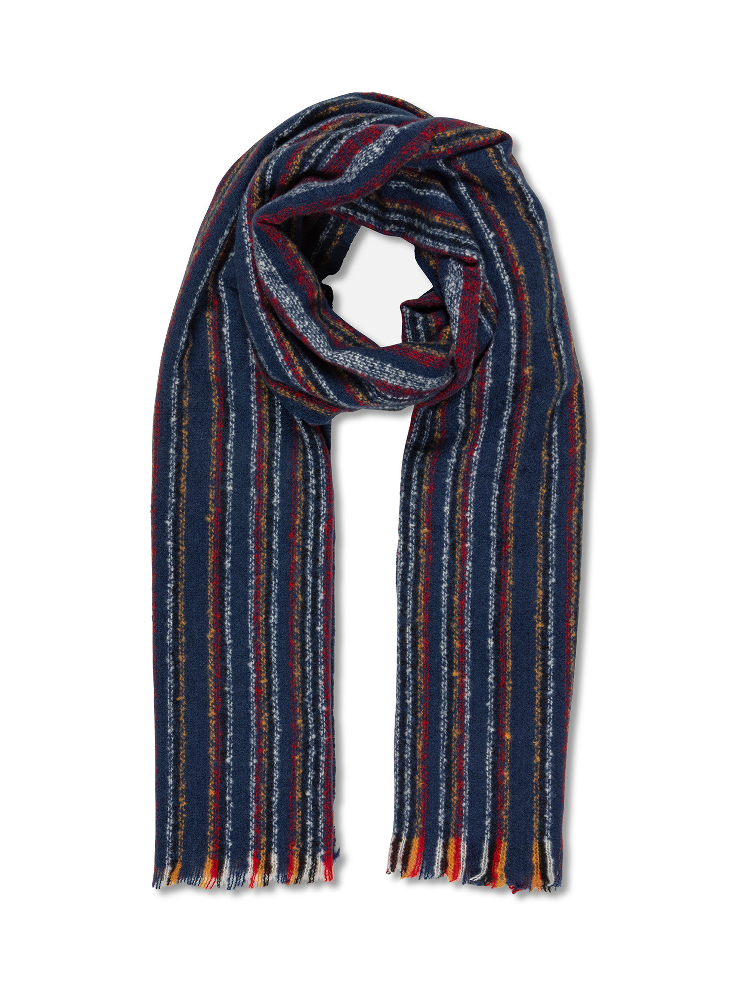 Luca D'Altieri - Striped scarf, Blue, large image number 0