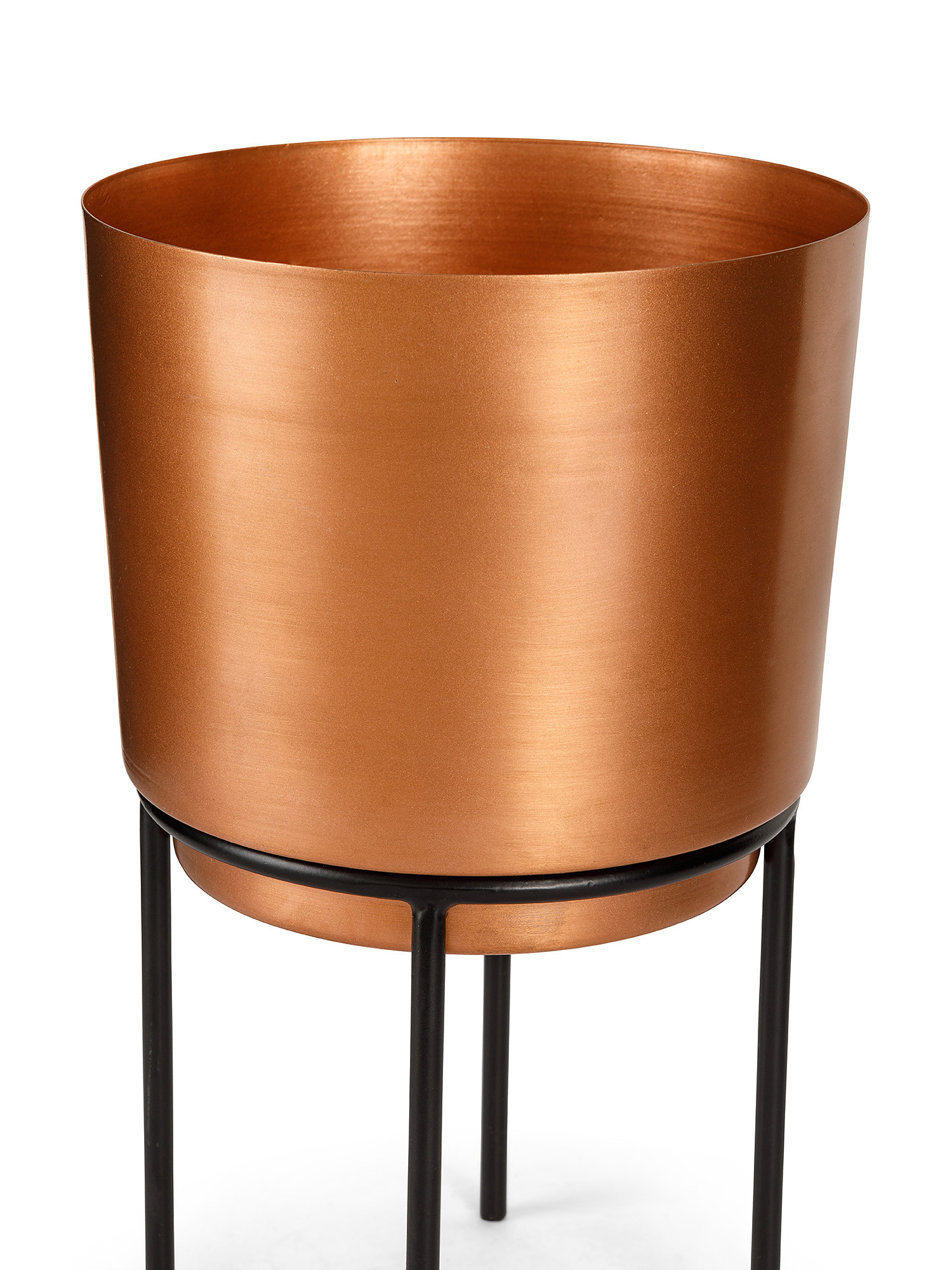 Cachepot on iron stand, Brown, large image number 1
