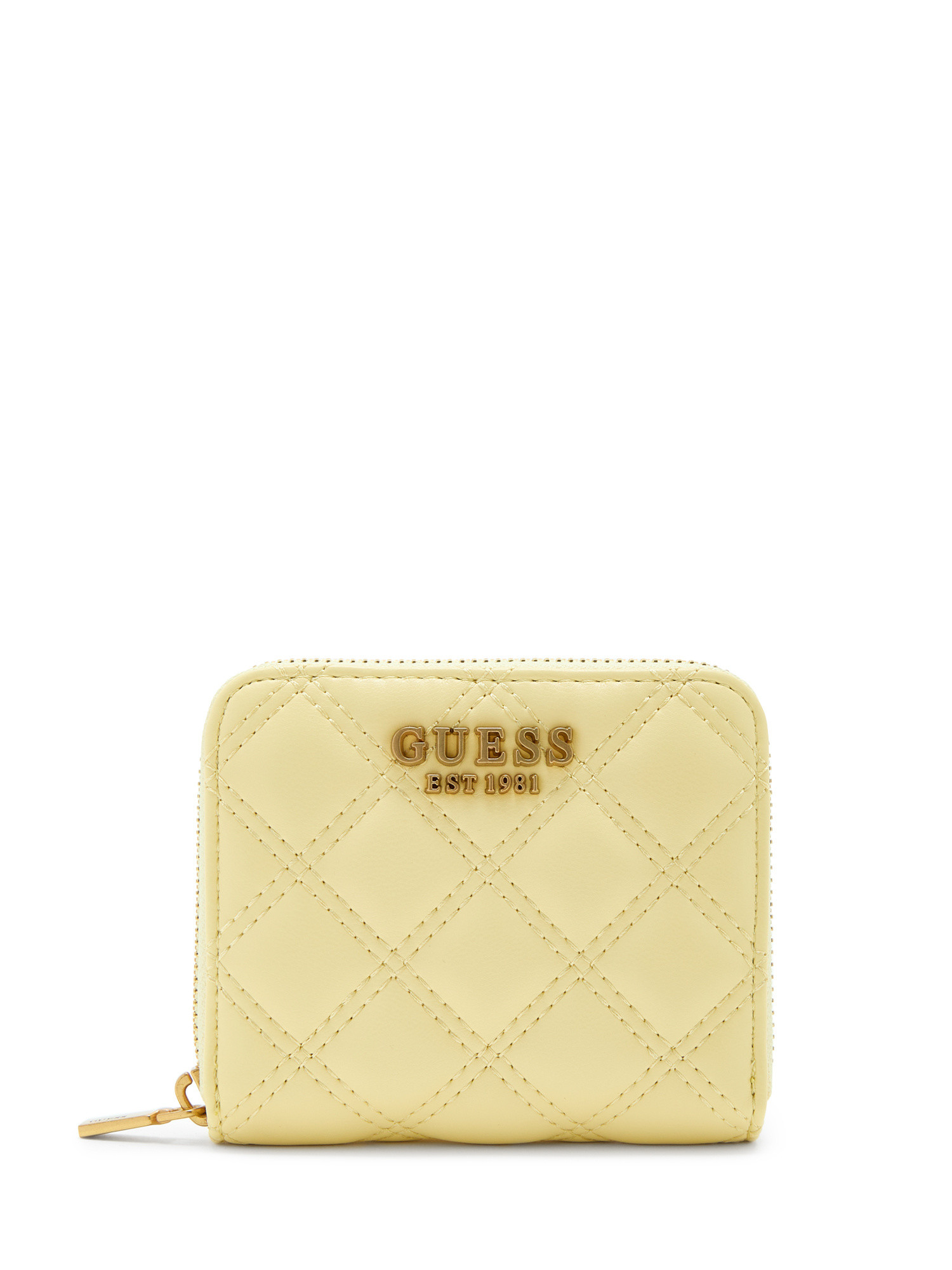 Guess - Giully quilted mini wallet, Yellow, large image number 0