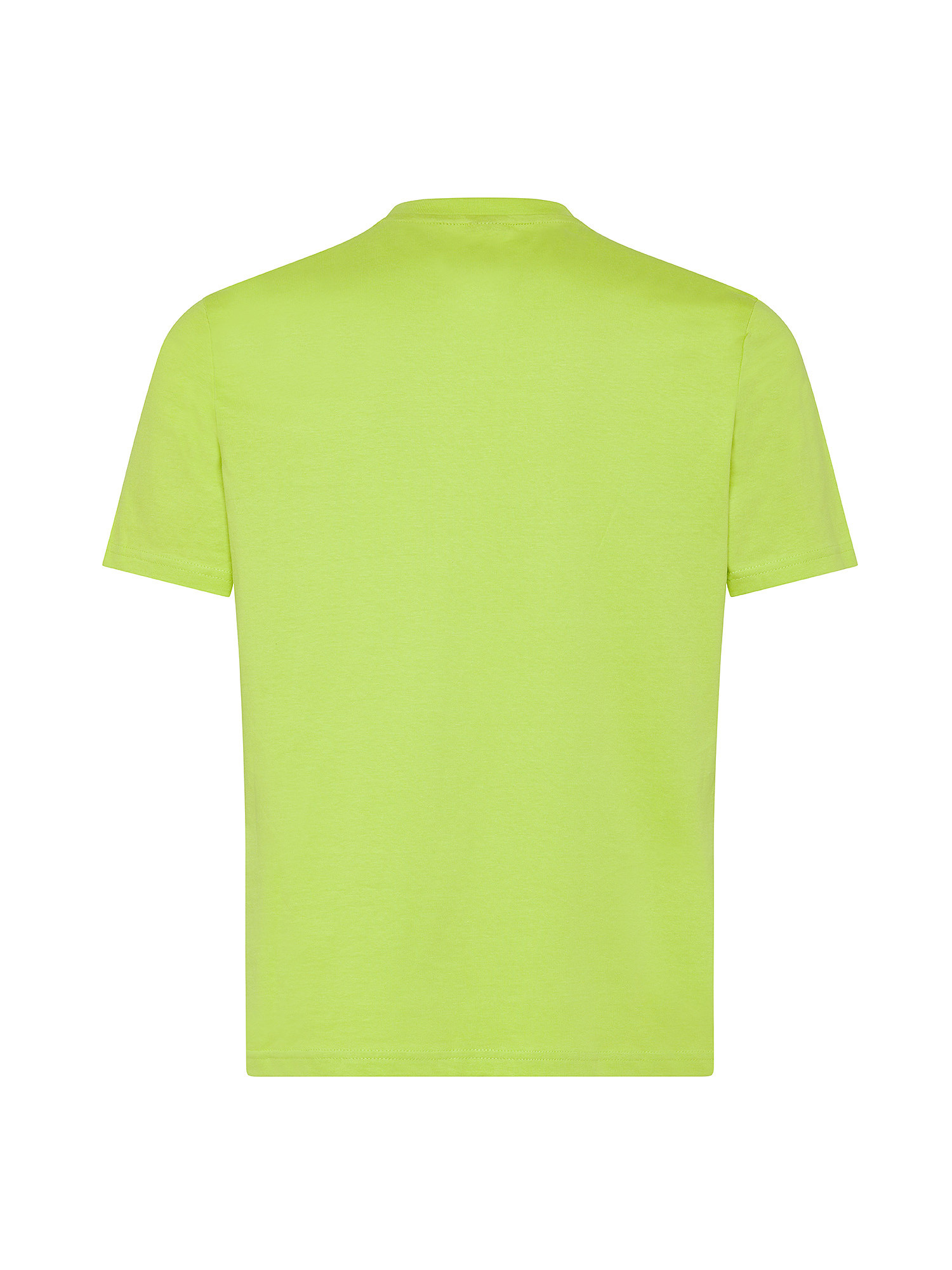 North sails - T-shirt in jersey di cotone organico con maxi logo stampato, Verde chiaro, large image number 1