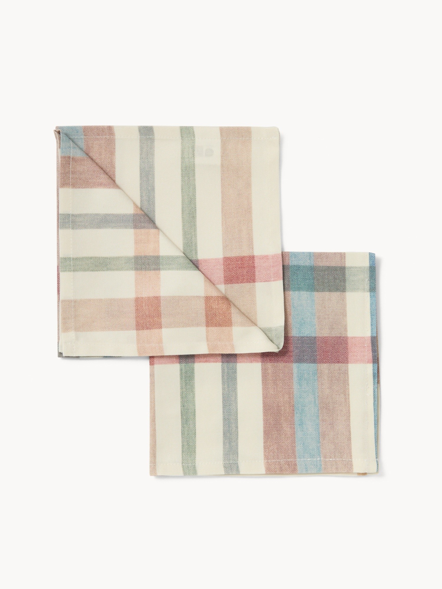 Set di 4 tovaglioli in panama di cotone con stampa check - Prezzo di lancio, Multicolor, large image number 0