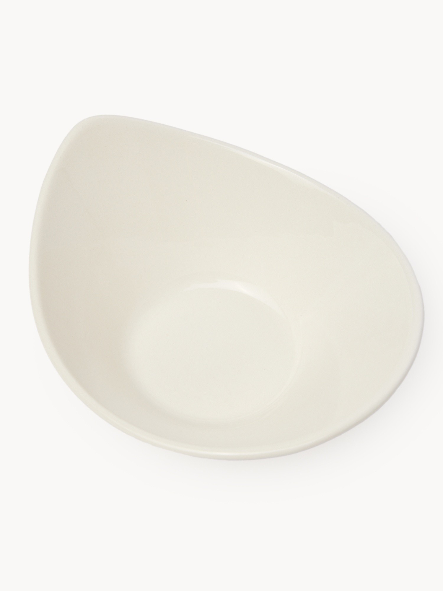 Boat-shaped ceramic bowl, White, large image number 1