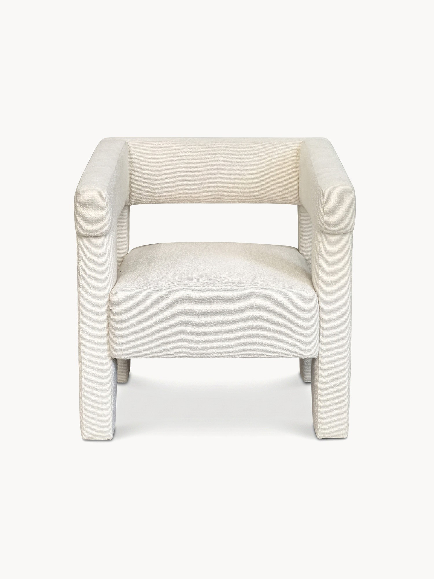 Dijon armchair with loop pile upholstery, White 1, large image number 0