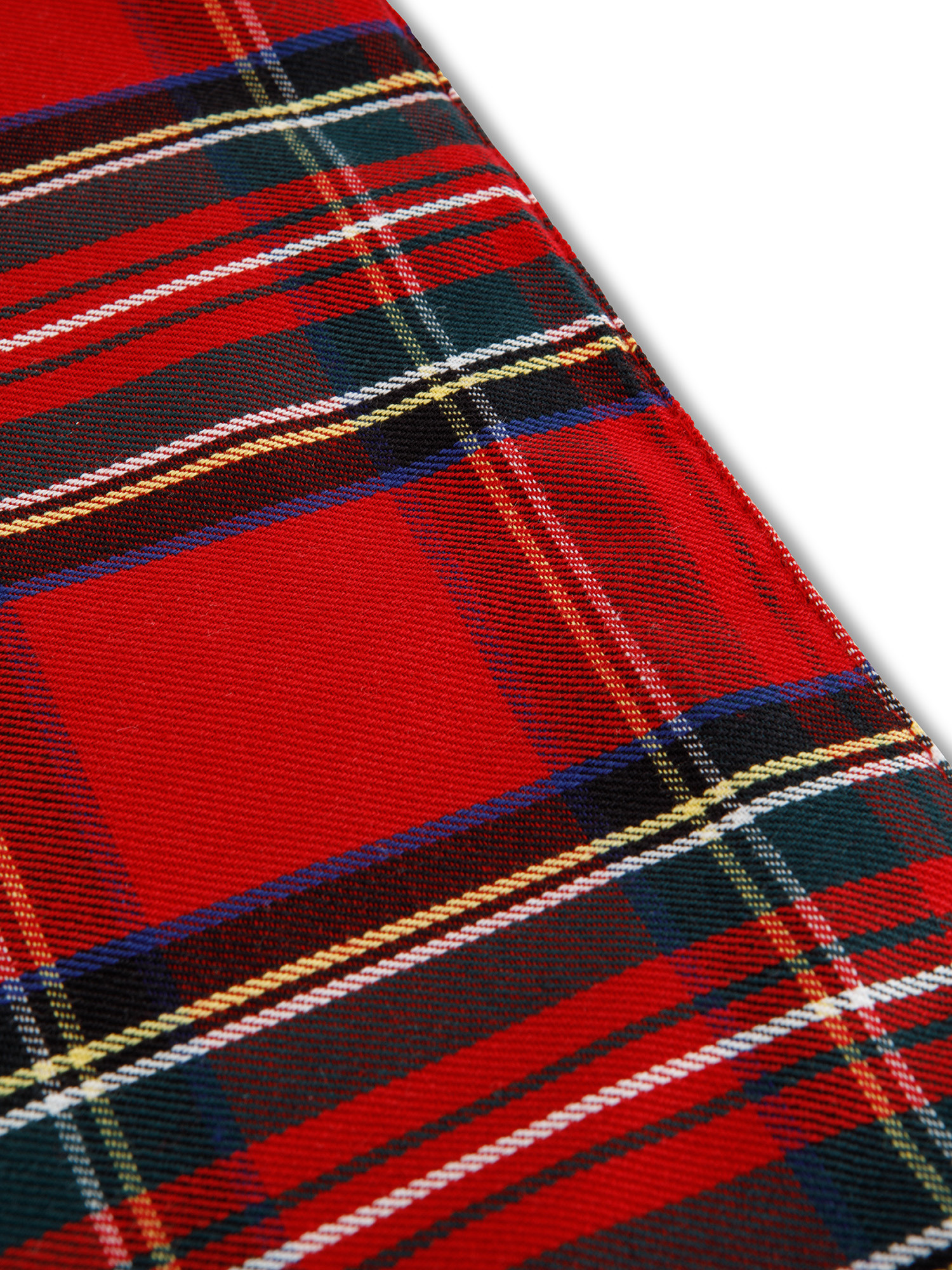 Tartan cotton twill placemat, Red, large image number 1